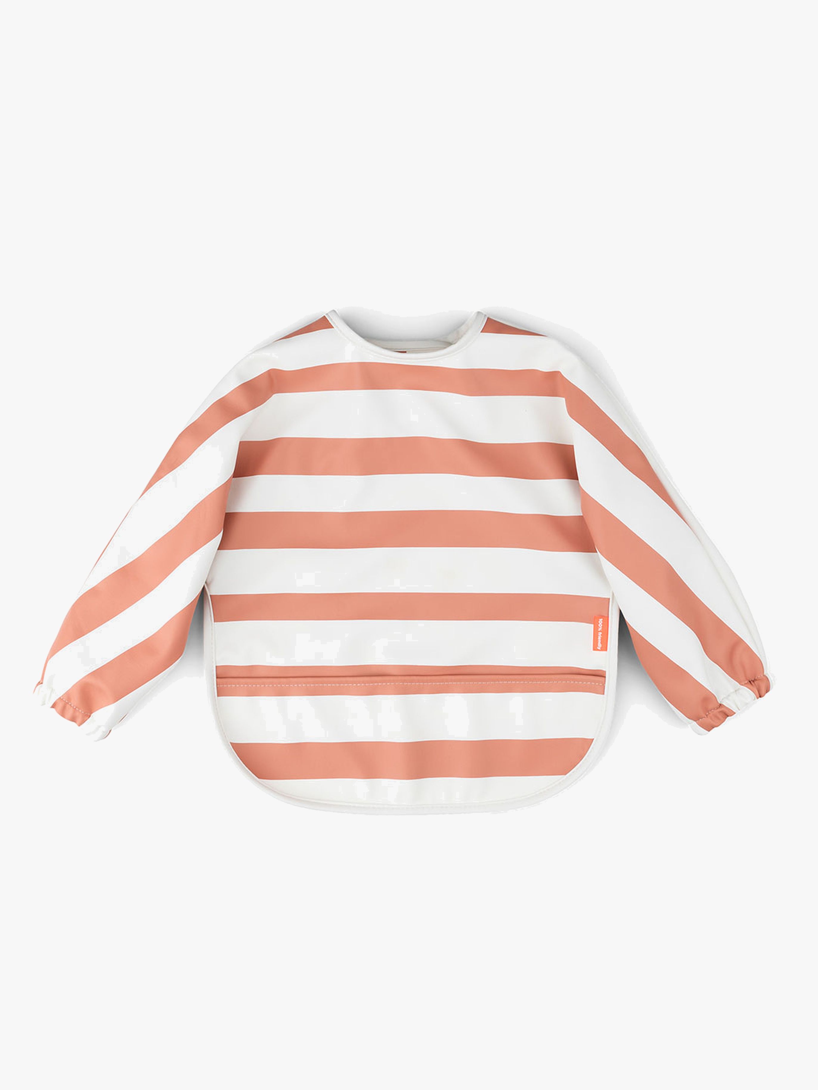 Langärmliges Lätzchen, Stripes Papaya