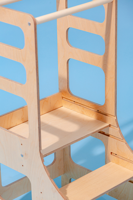 Duck Woodworks Verstellbarer Lernturm, Natur