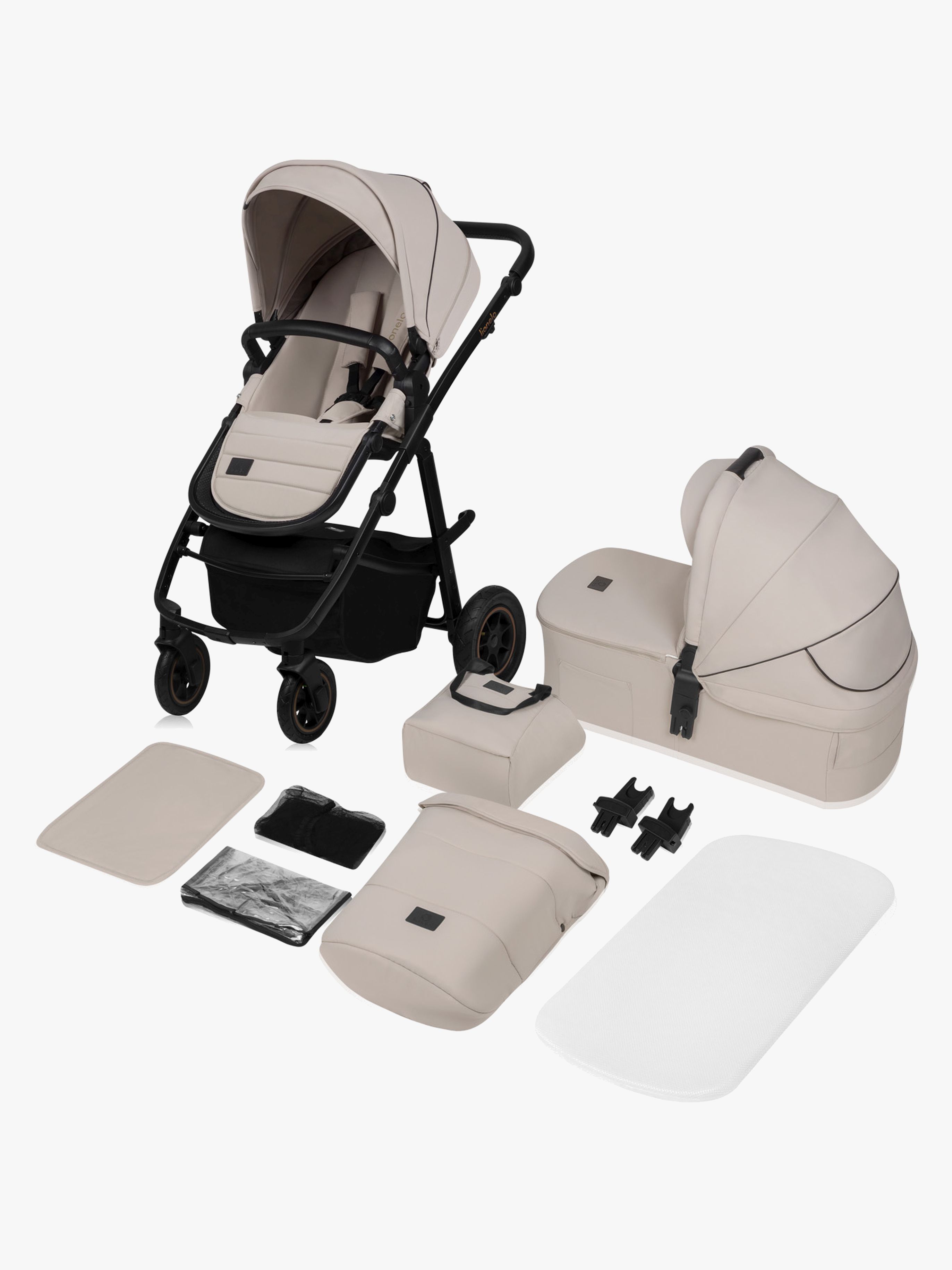 Lionelo Amber Plus 2-in-1 Kombikinderwagen, Beige Sand