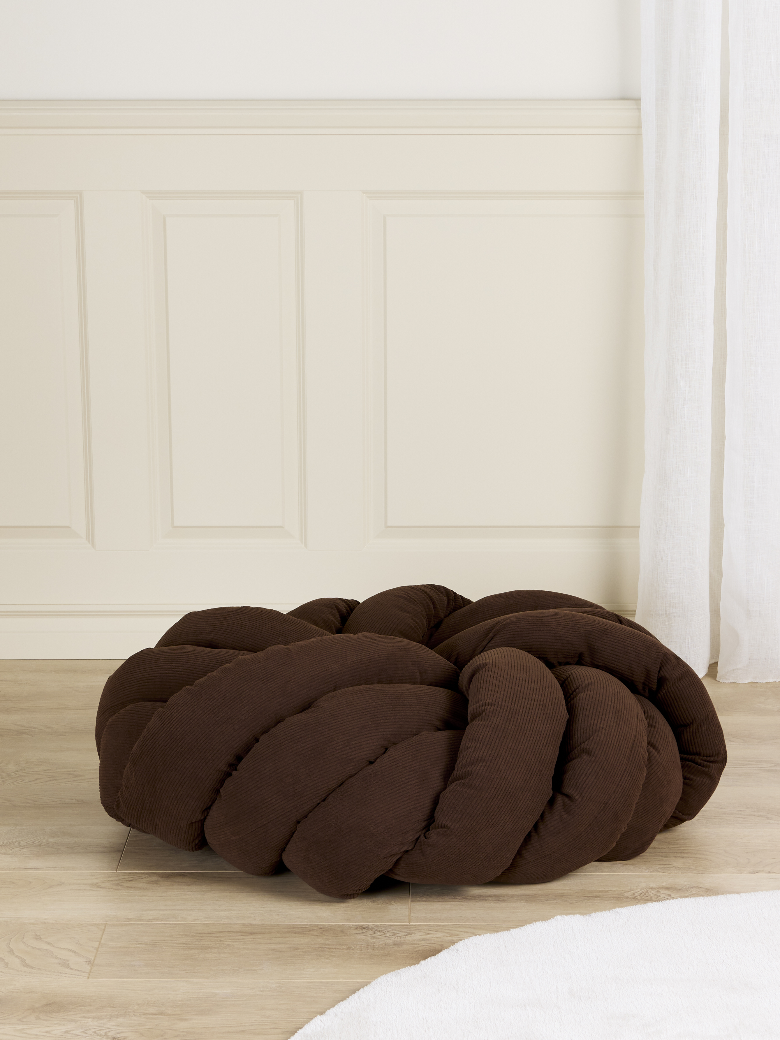 BRADIE Sitzhocker, Brown Manchester