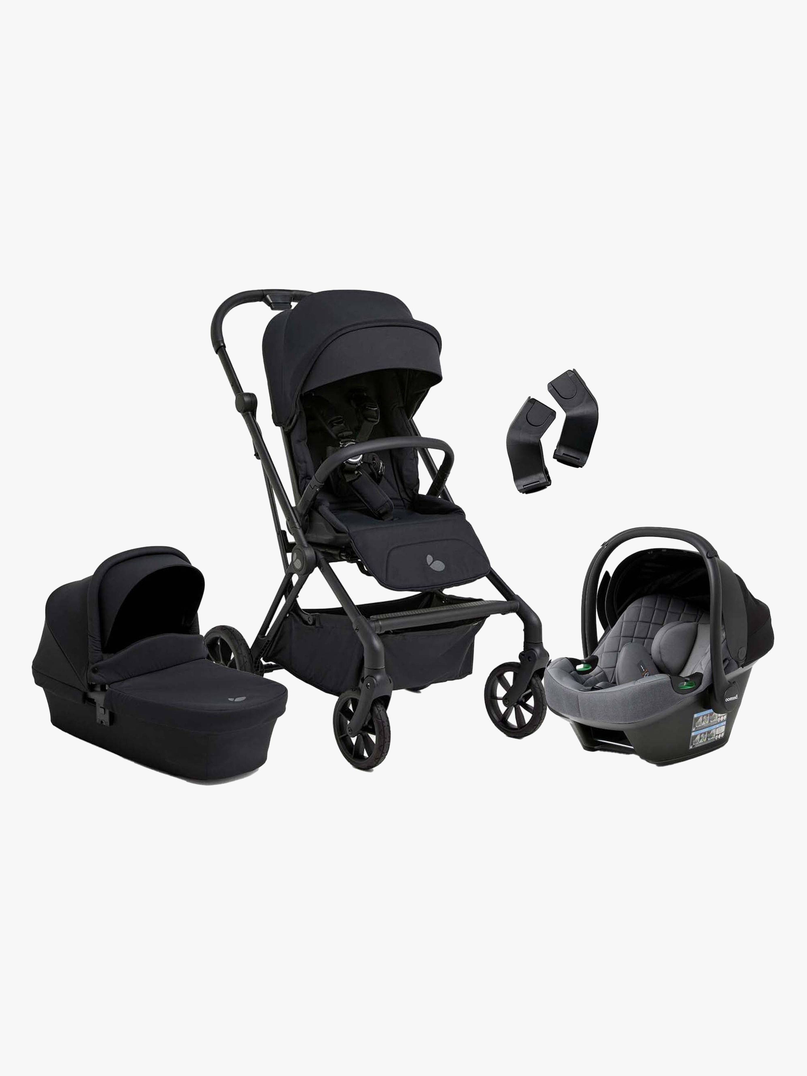 Beemoo Pro Twist Kombiwagen inkl. Beemoo Route Babyschale, Coffee Black/Mineral Grey