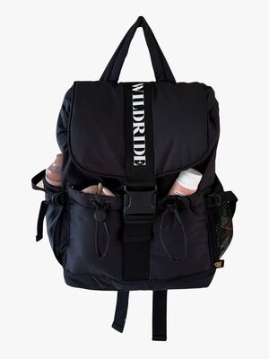 Wildride Wickeltasche Rucksack, Black