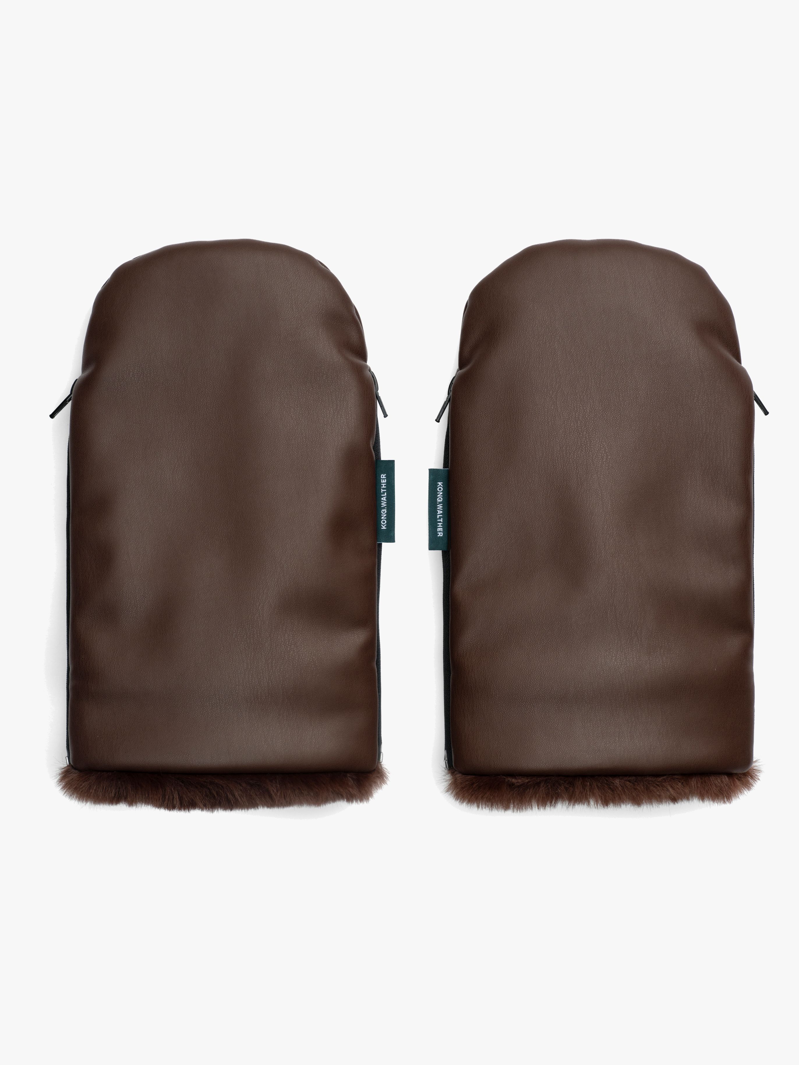 KONG.WALTHER Østerbro Fur Kinderwagen-Fäustlinge, Chocolate Brown