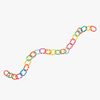 PlayGro Loopy Links Babyspielzeug Kette, Mehrfarbig