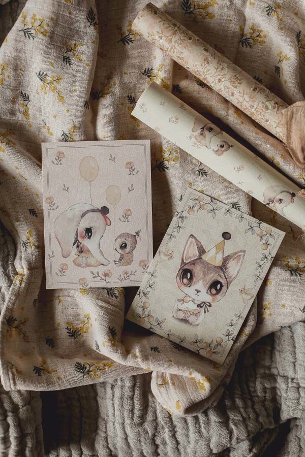 Einladungskarten, Ellie and Meow 2-pack