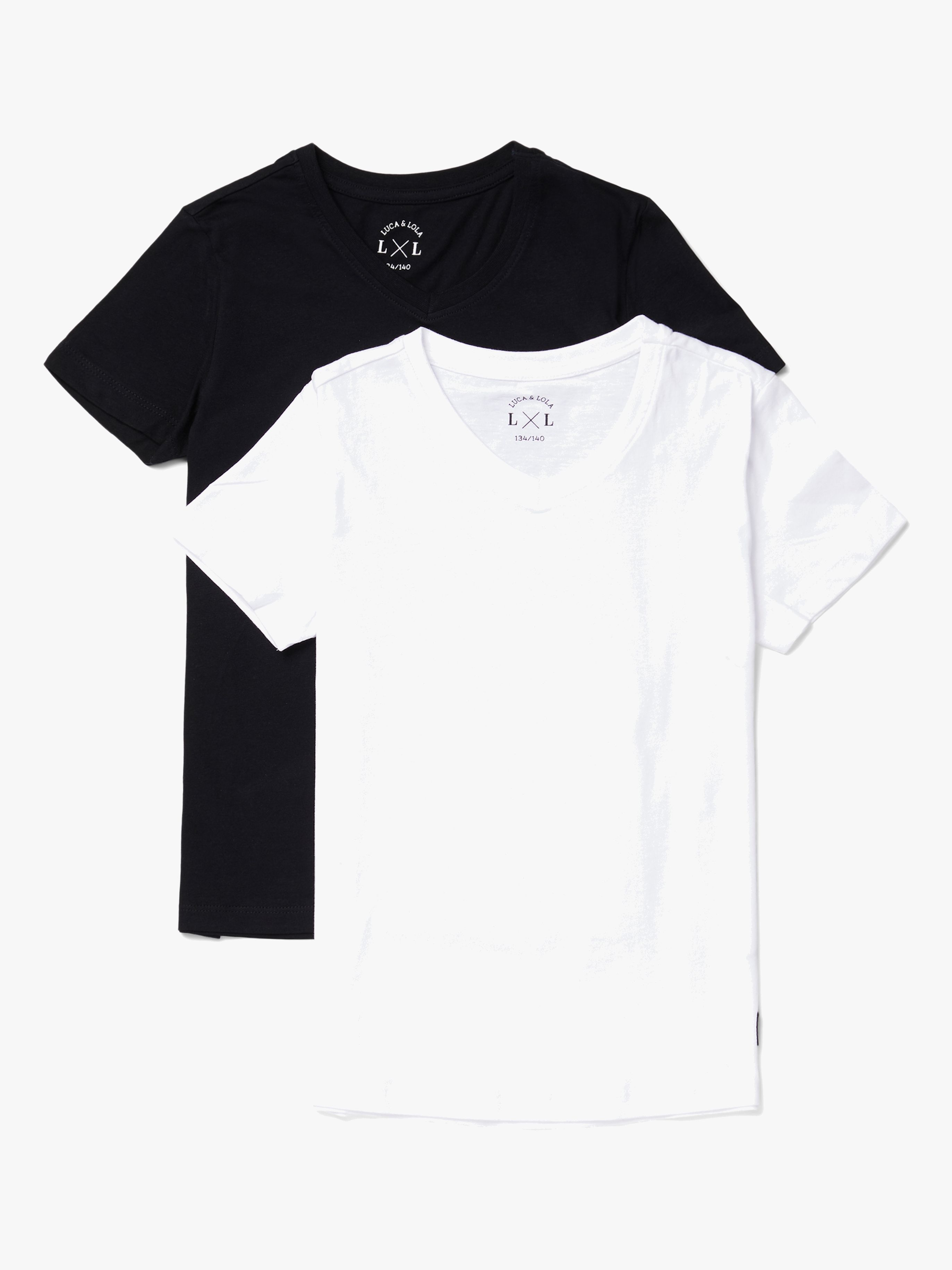 Luca &  Lola Desiderio T-Shirt 2er-Pack, Black/White 134-139