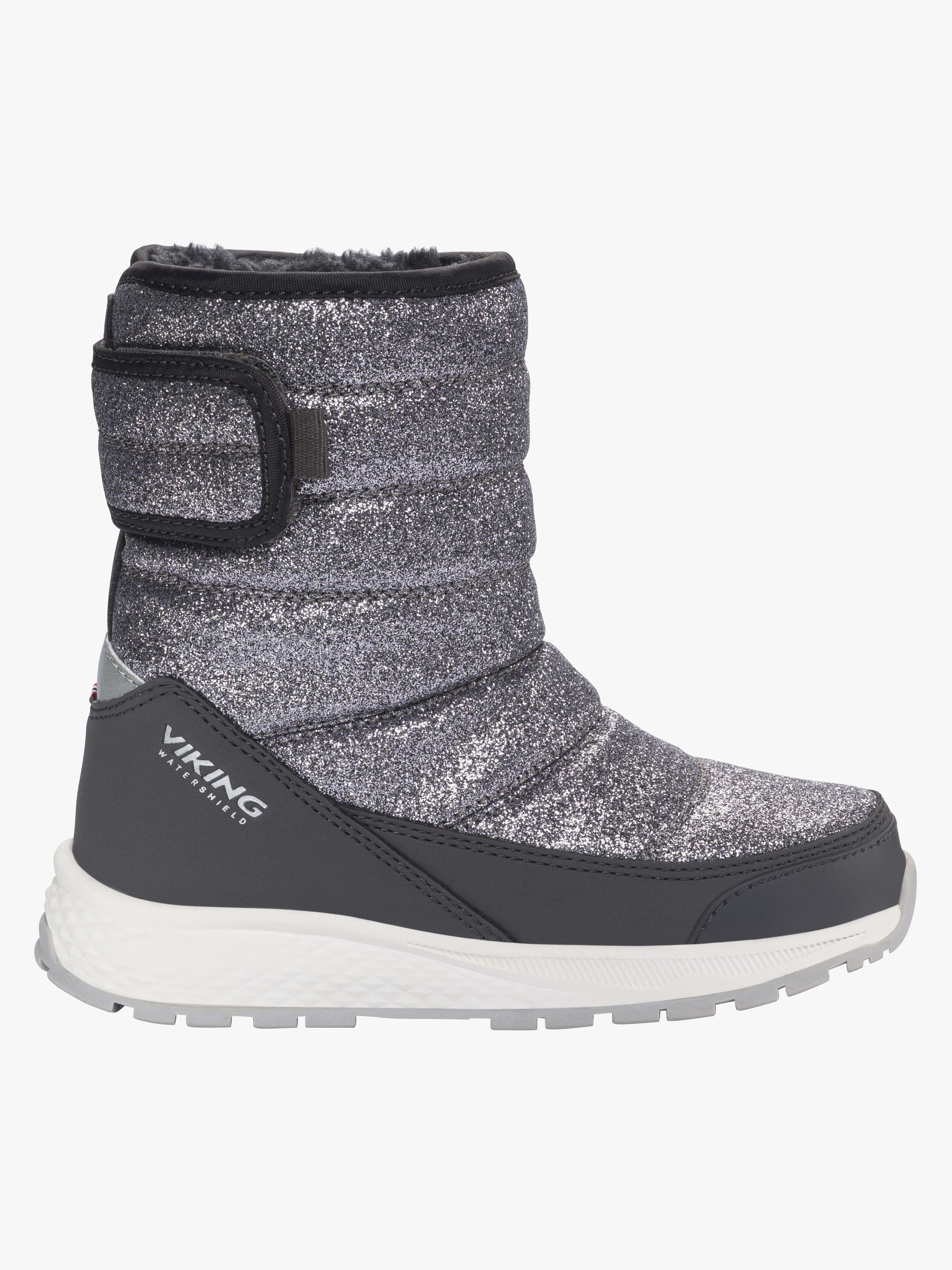 Equip Glitter WP Pull-On Winterstiefel, Dark Grey, 24