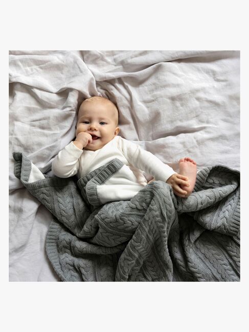 Vinter & Bloom Cotton Cuddly EKO Decke, Misty Grey