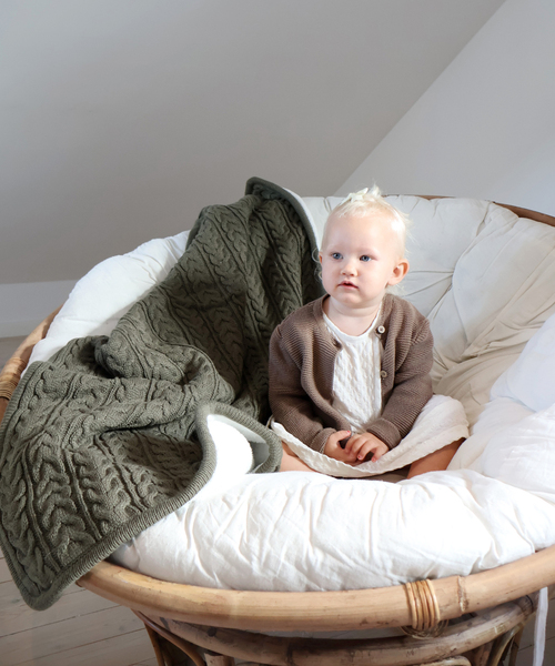 Vinter & Bloom Cuddly Decke, Dusty Olive