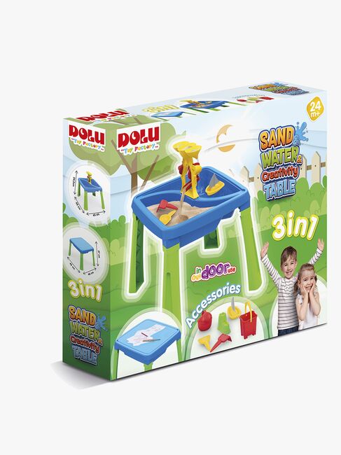 DOLU Sand, Water & Creativity 3-in-1 Spieltisch, Blau/Grün