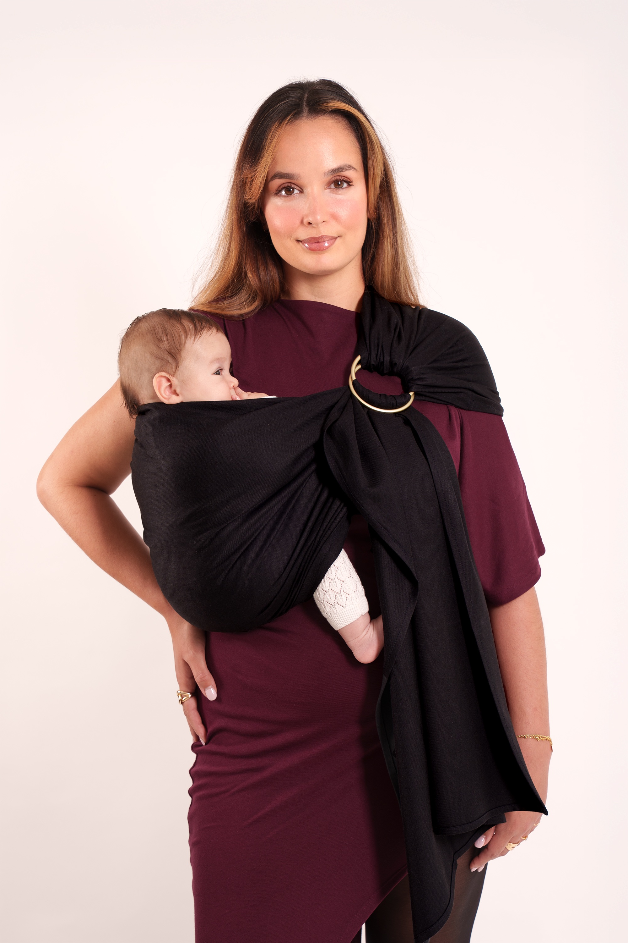 No Knot Woven Tragetuch, Black