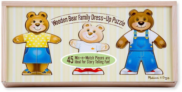 Melissa & Doug Mix 'n Match Puzzle Bärenfamilie 45 Teile