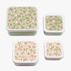 A Little Lovely Company Lunchbox-Set, Blüten/Salbei