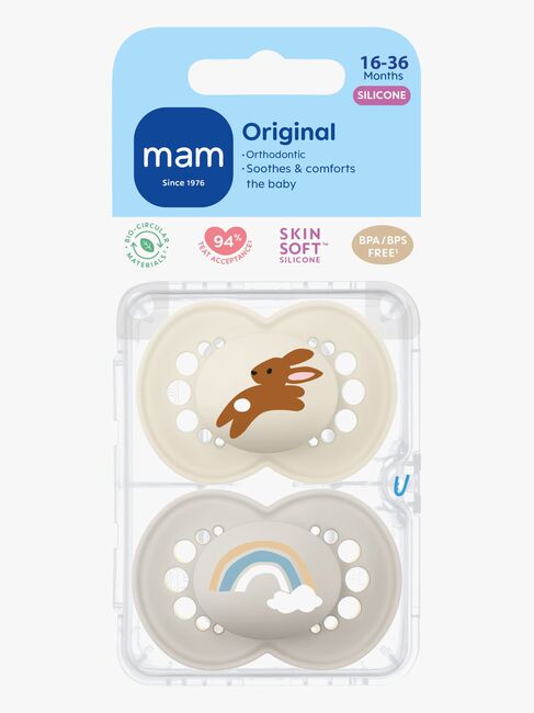 MAM Orginal Schnuller 2er-Pack 16-36m, Neutral