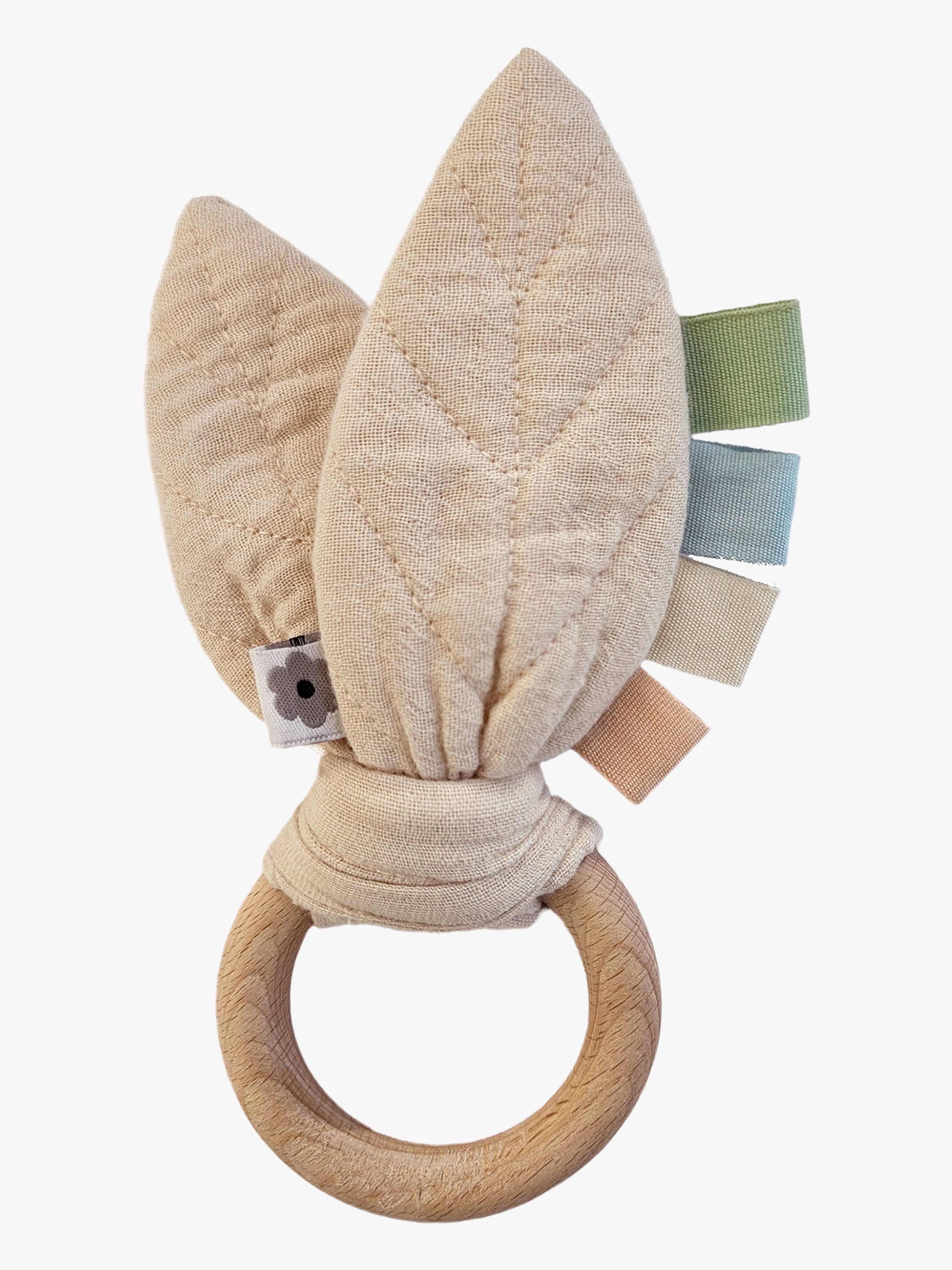 Summerville Organic Aktivitätsspielzeug Raschelndes Blatt, Sandshell, Babyspielzeug
