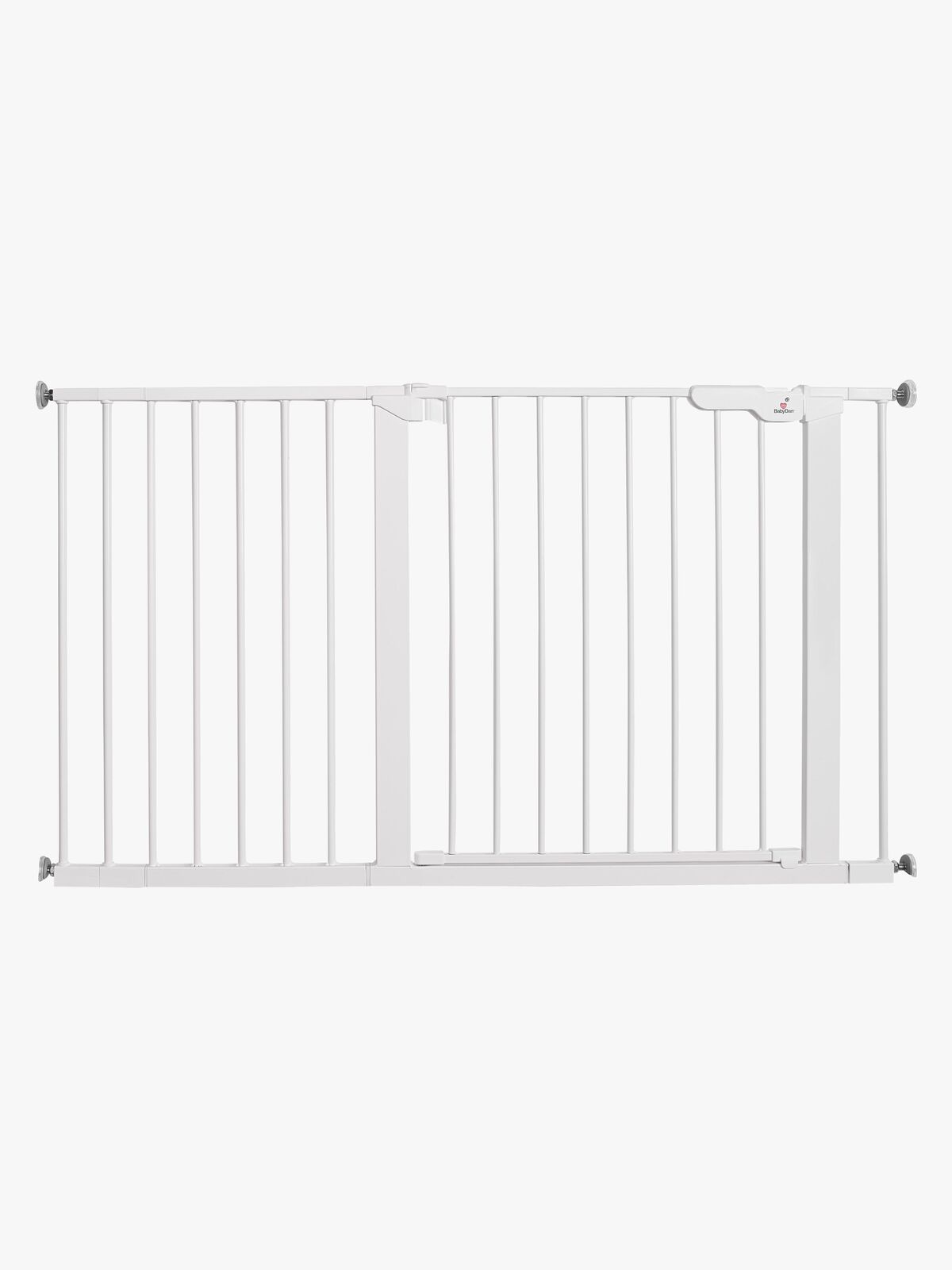 BabyDan Premier Klemmgitter + 8 Erweiterungen 126-132,2 cm, Weiß