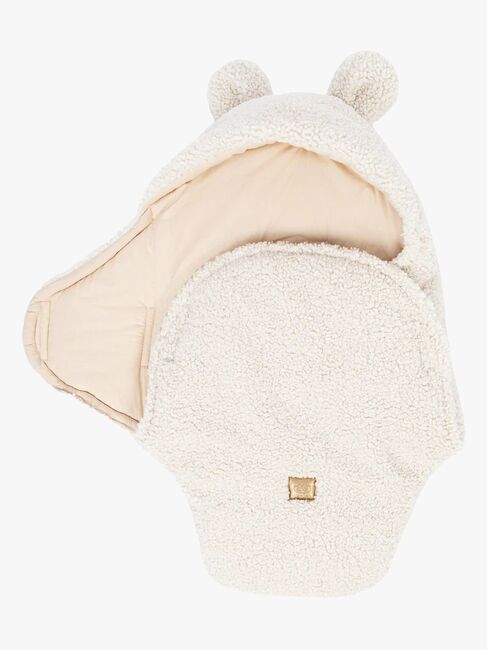 MeowBaby Bearly Pucktuch mit Bärenohren, Cream