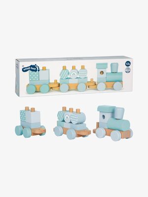 Small Foot Bauklötze-Zug, Blau