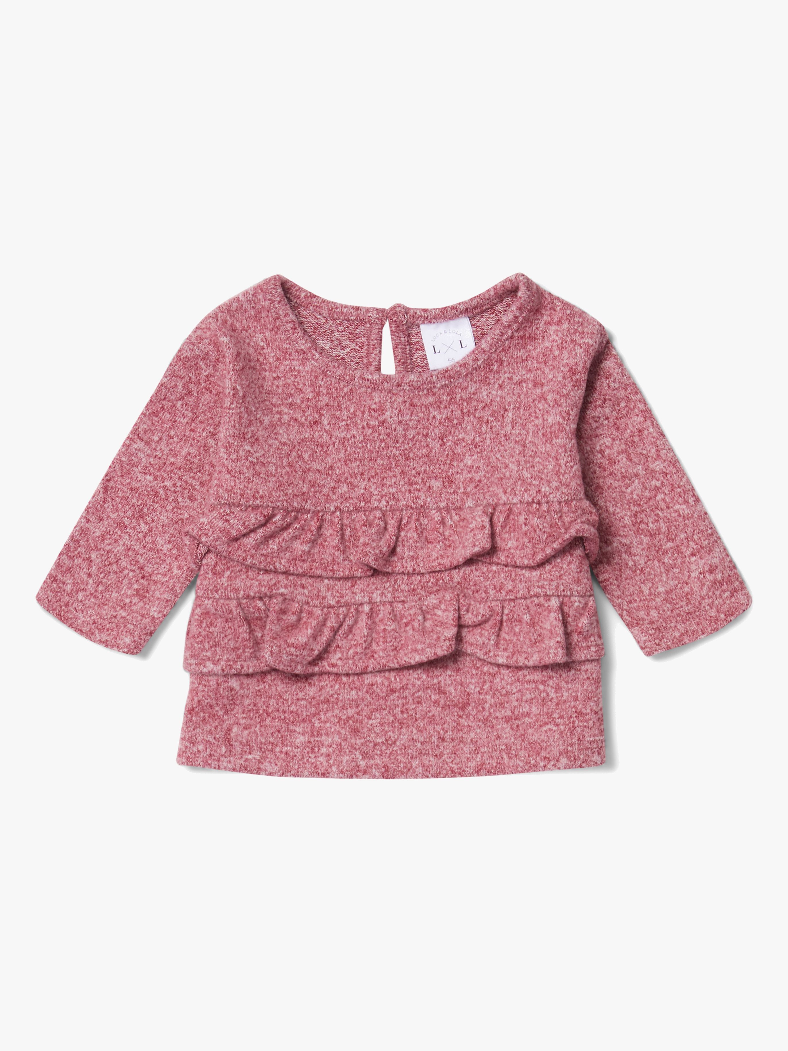 Luca &  Lola Asia Pullover Baby, Dark Pink Melange 62