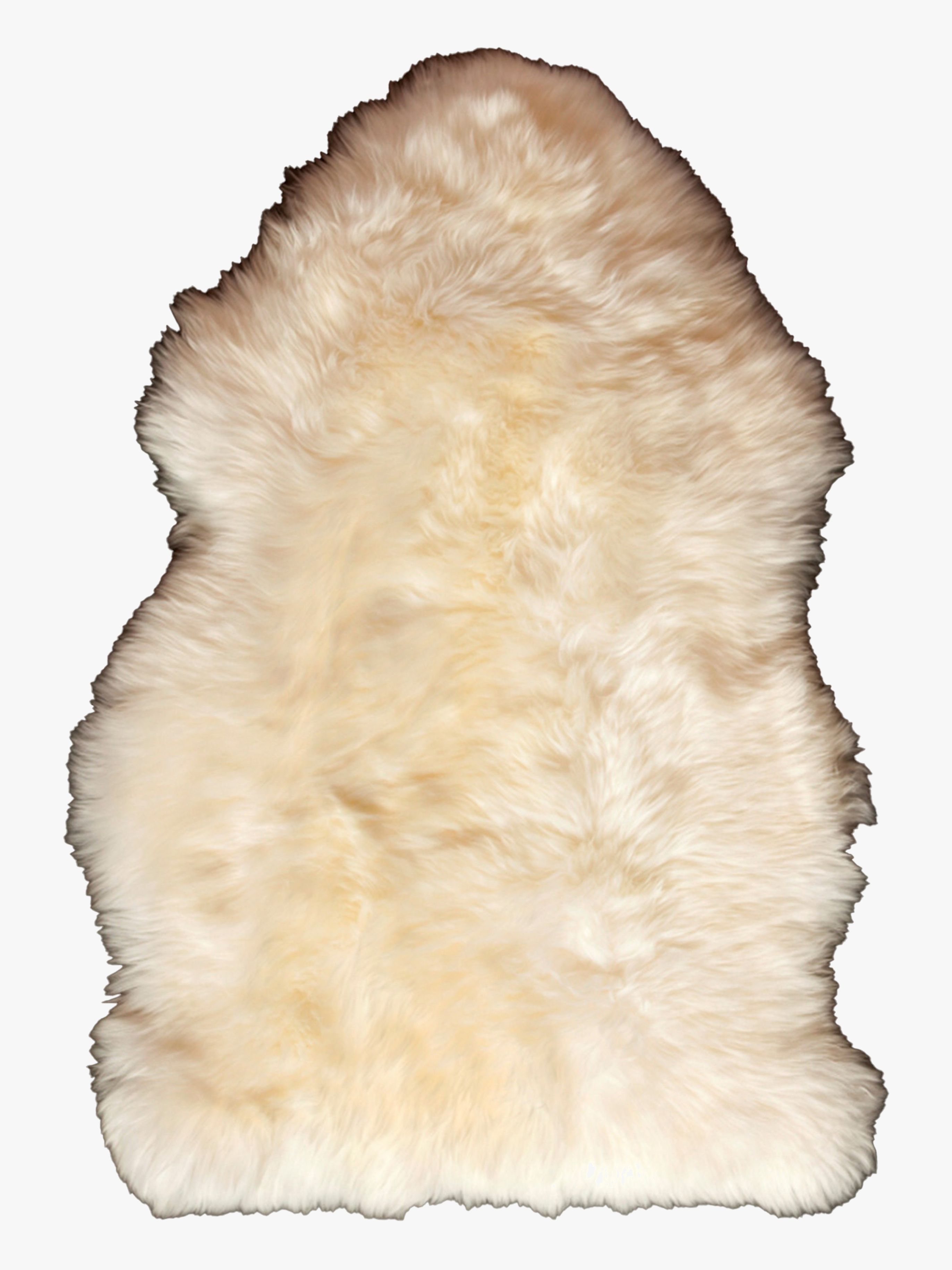 Bozz Lammfell Langhaarig, White