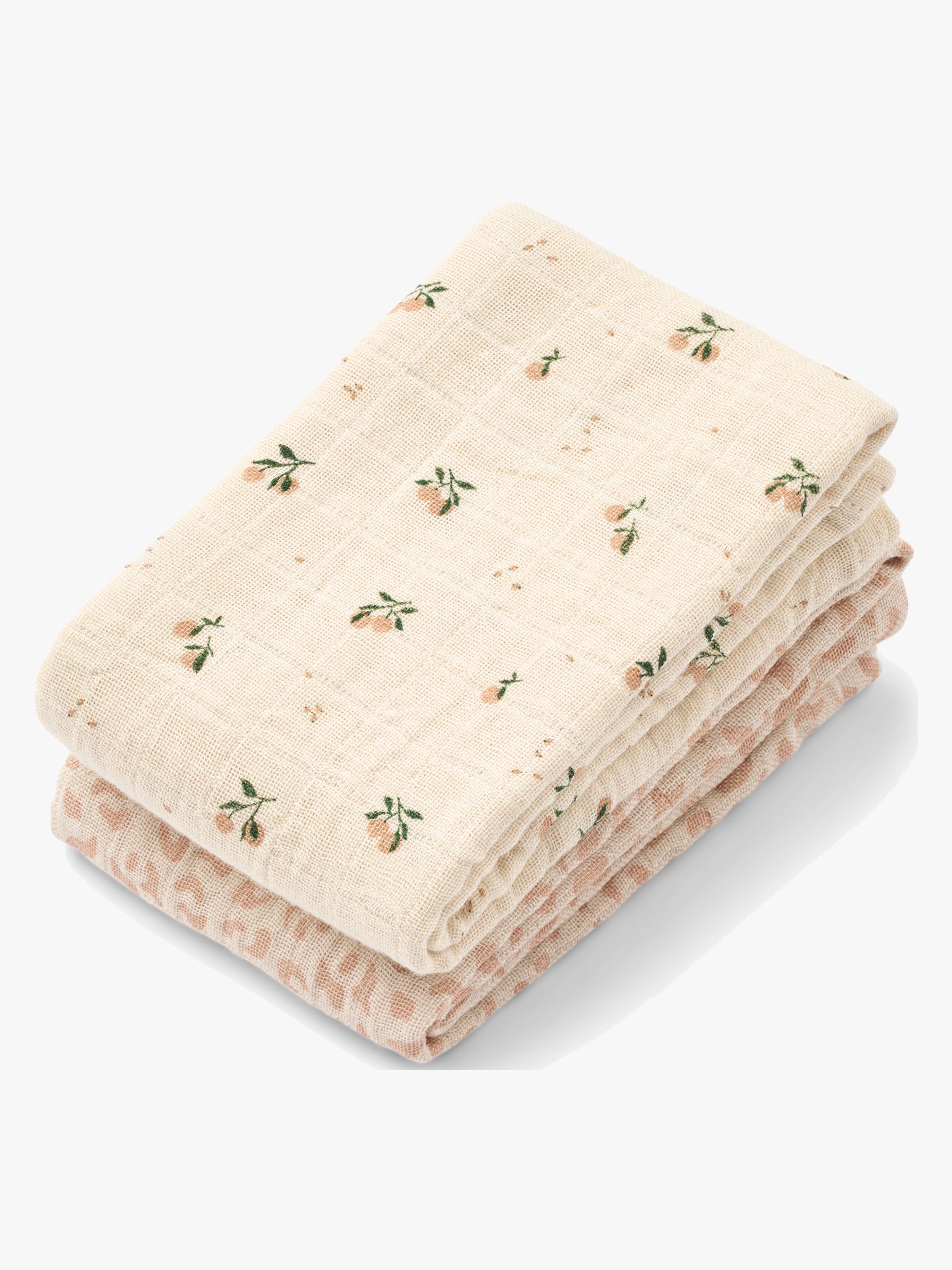LIEWOOD Lewis Musselintuch 2er-Pack, Mini Leo/Mini Peach Mix