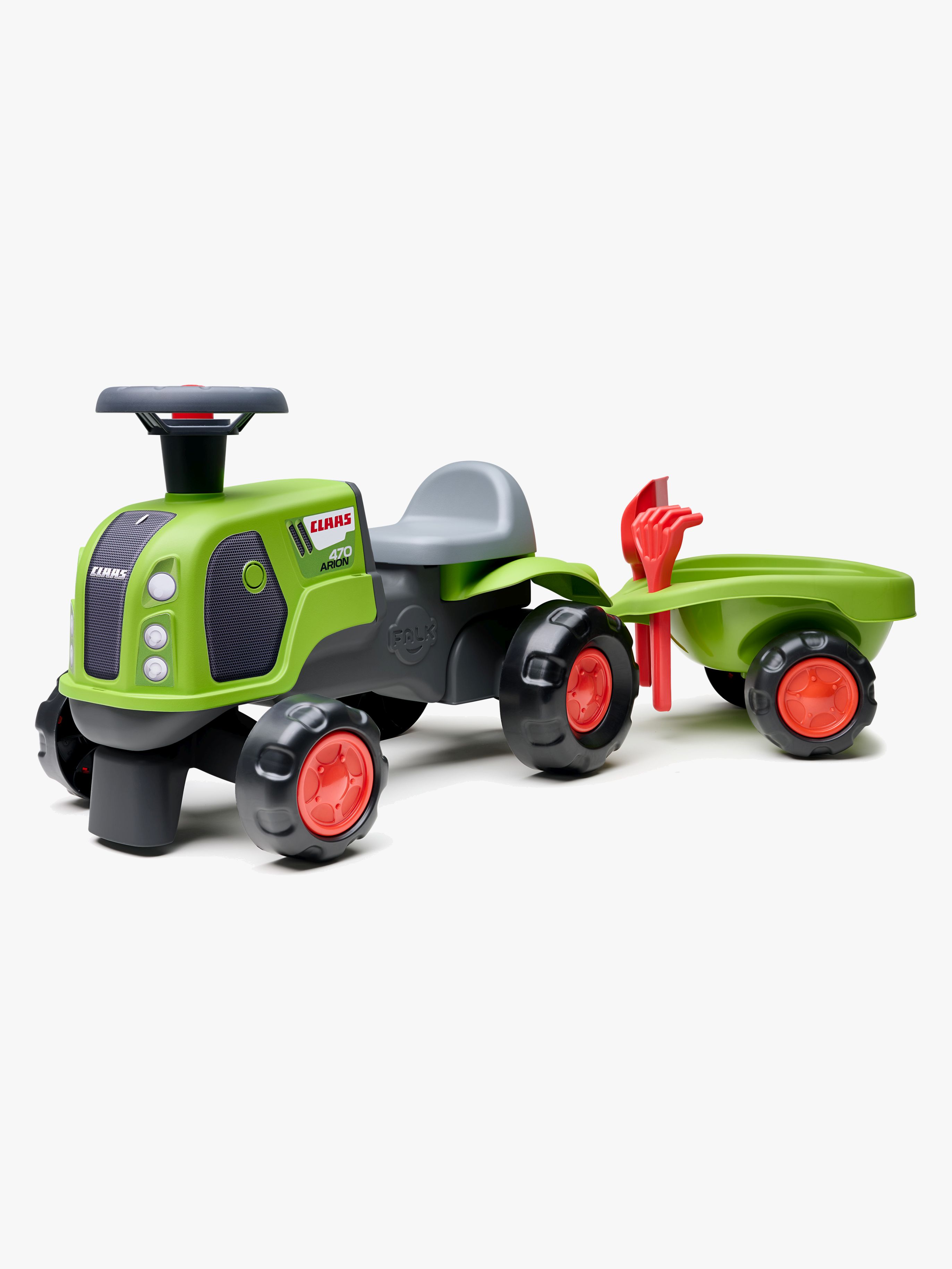 Rutschauto Traktor Claas mit Anhänger & Zubehör
