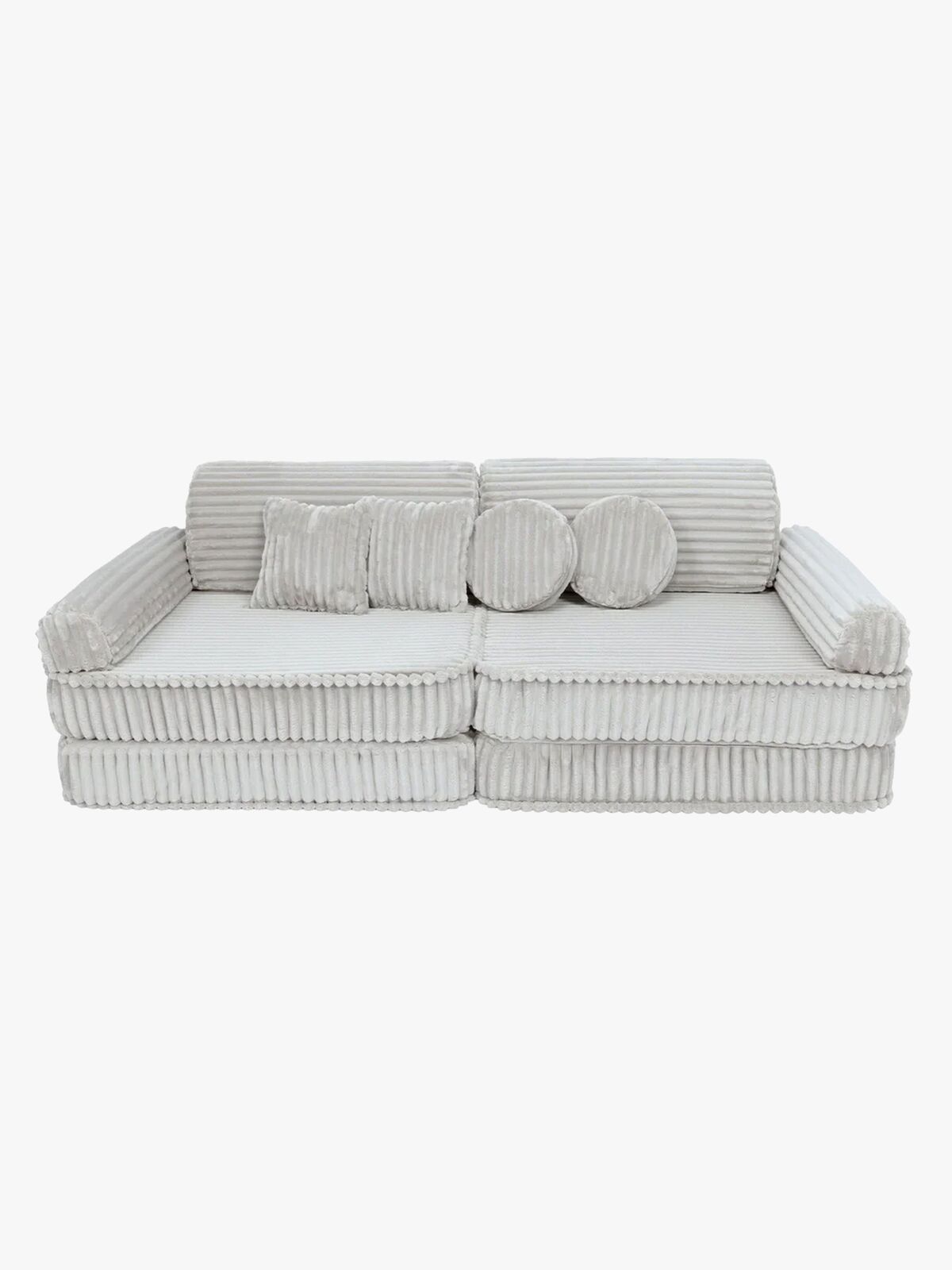 MeowBaby Churros Play Sofa, Cotton Candy White