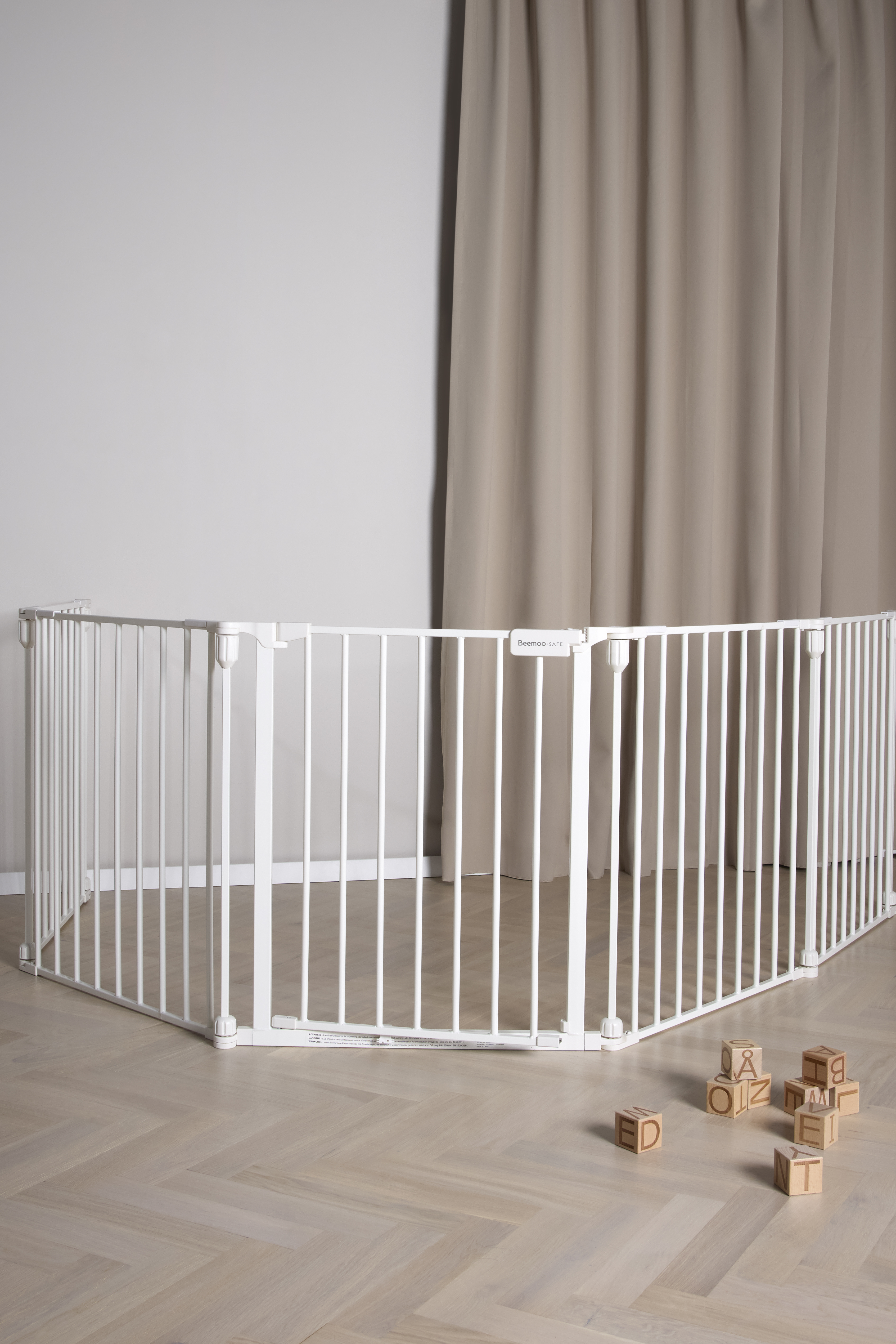 Beemoo SAFE Protect Sicherheitsgitter/Raumteiler 5 Paneele, White