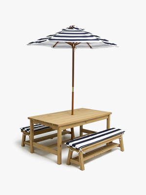 Woodlii Picknicktisch Set mit Bänken, Natur