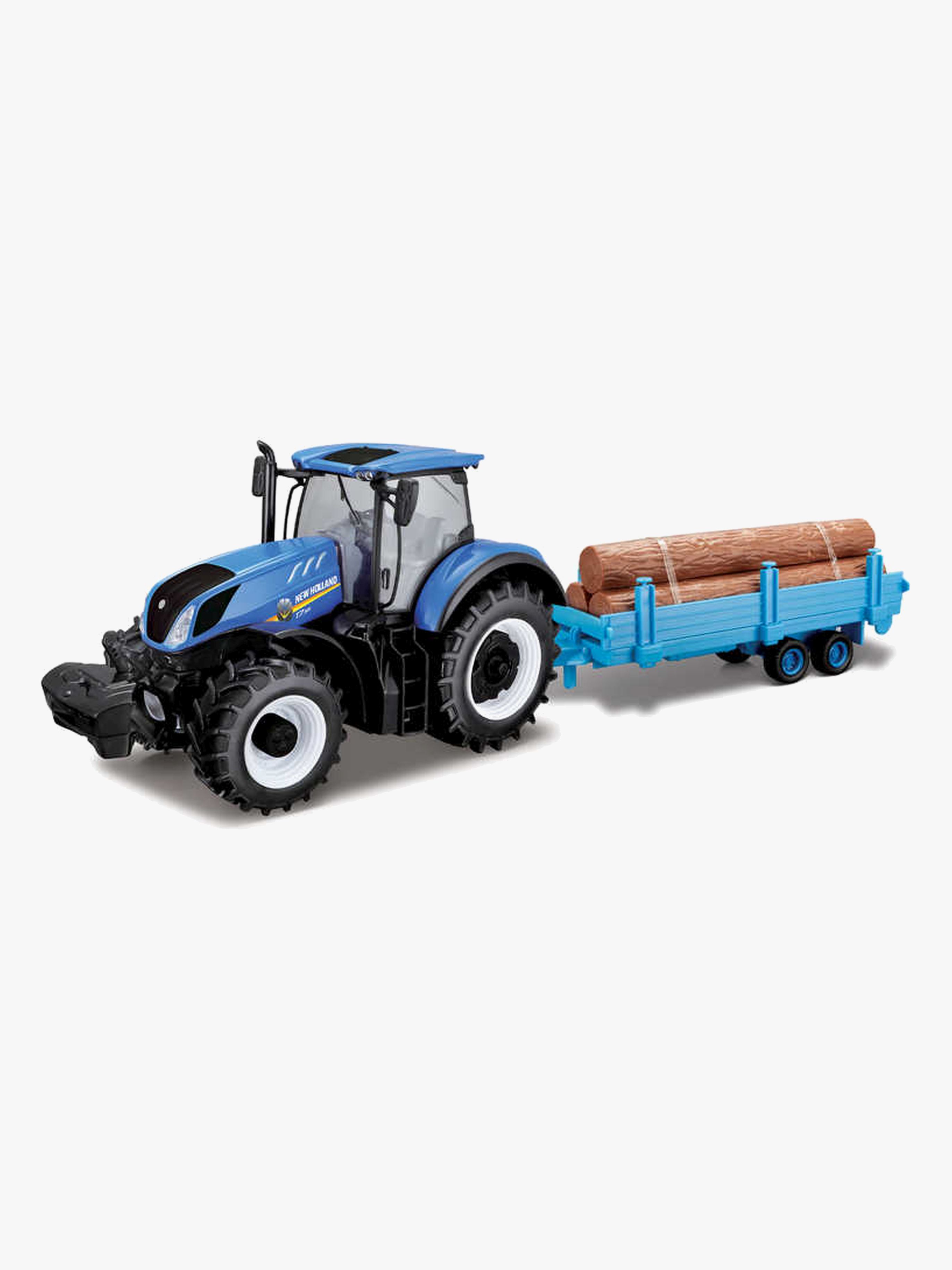 Farmland New Holland Traktor T7.315 mit Holzanhänger 1:32