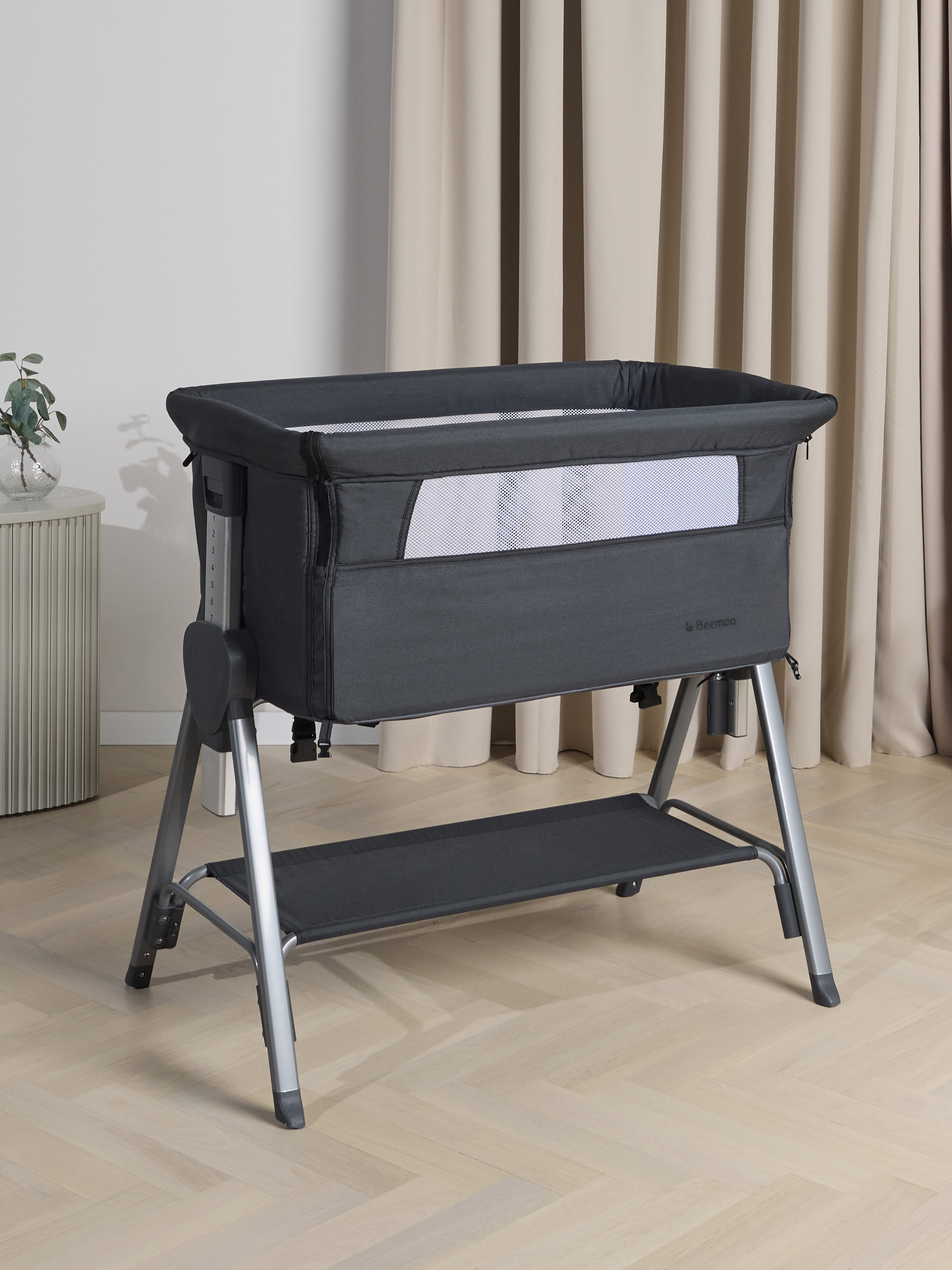 Beemoo CARE Every Mini Beistellbett, Deep Grey