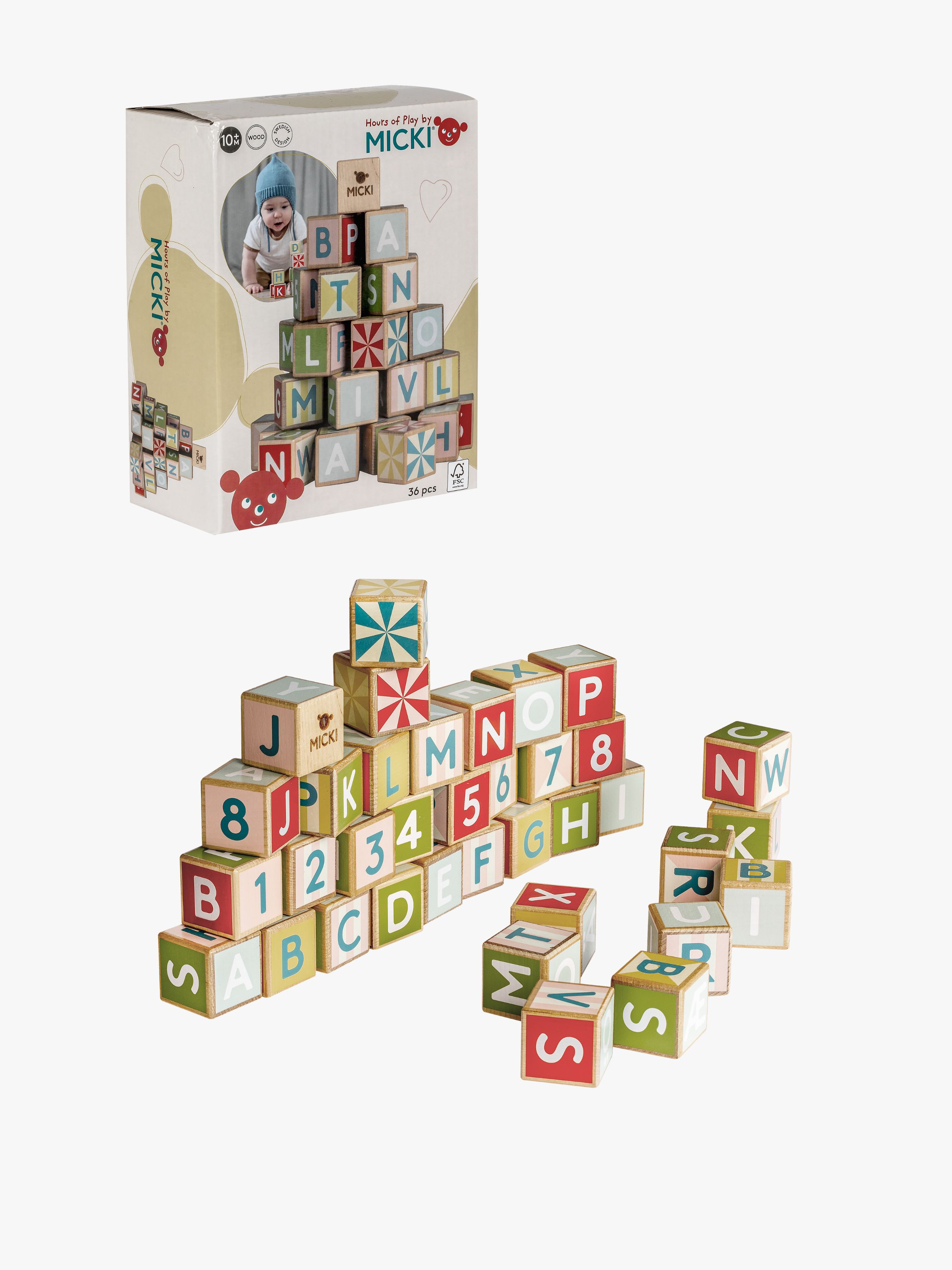 Micki Bausteine Buchstaben 36 Teile