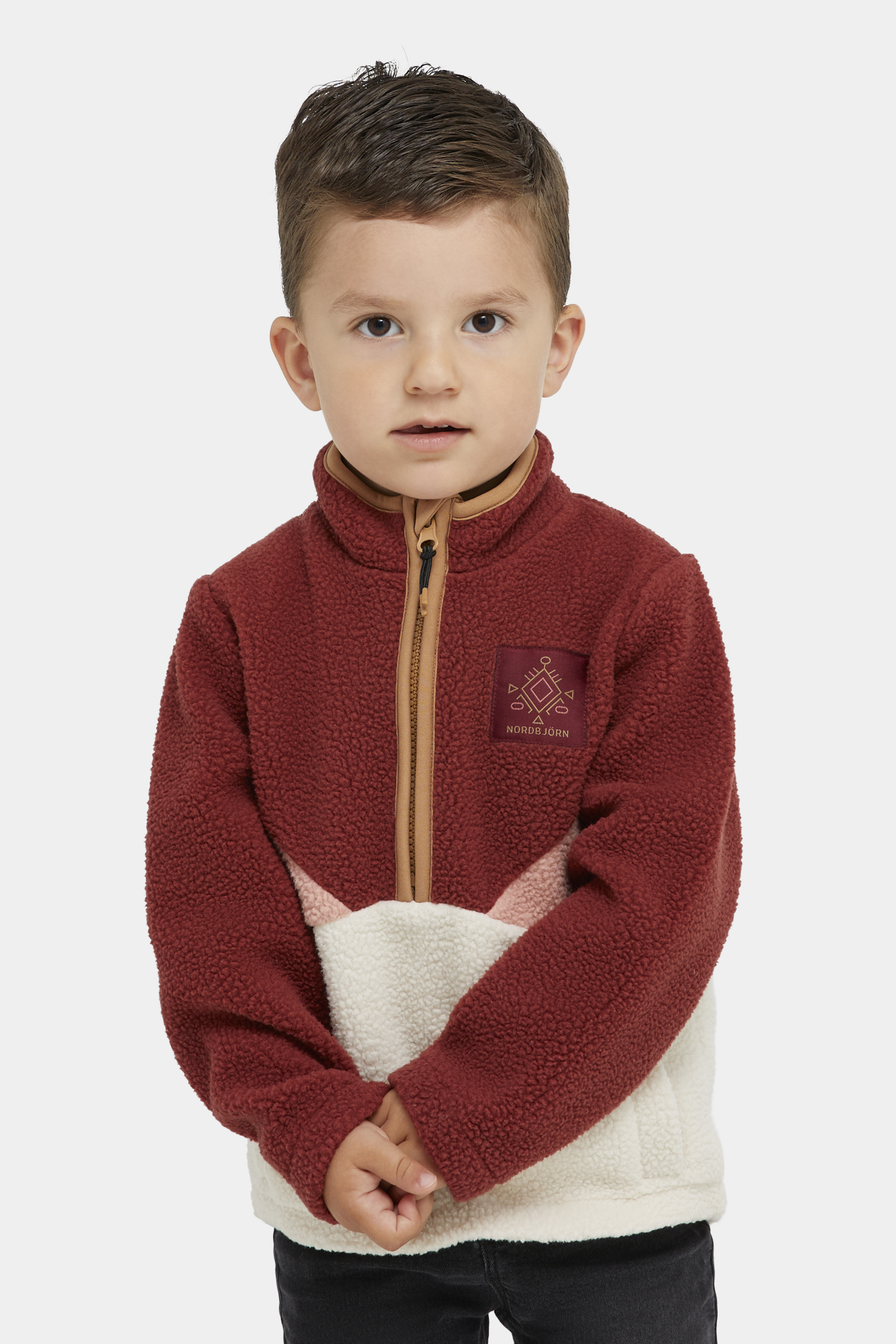 Rydal Fleecejacke, Madder Brown / Rose Dawn / Oatmeal, 86-92