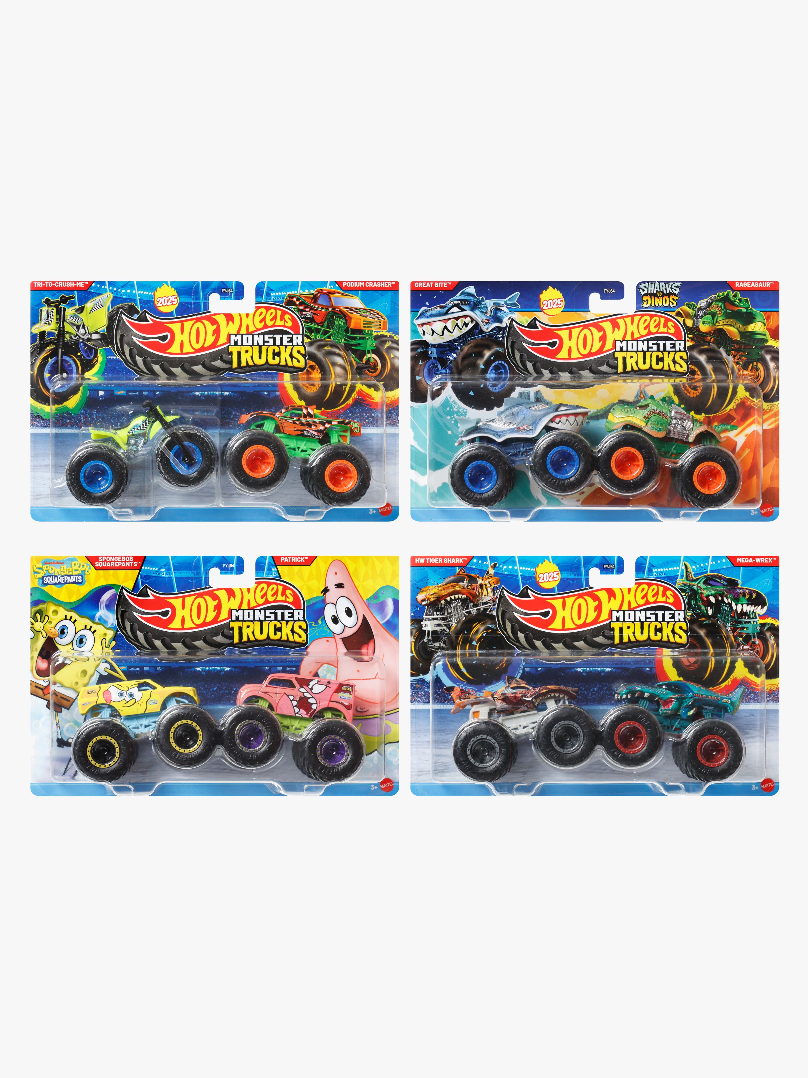 Monstertrucks 1:64 2er-Pack Gemischte Auswahl