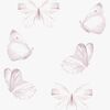 That's Mine Wallsticker Butterfly 6er-Pack, White