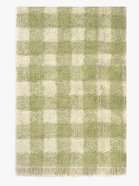 LorenaCanals Waschbar Vichy Teppich 90x120 cm, Matcha