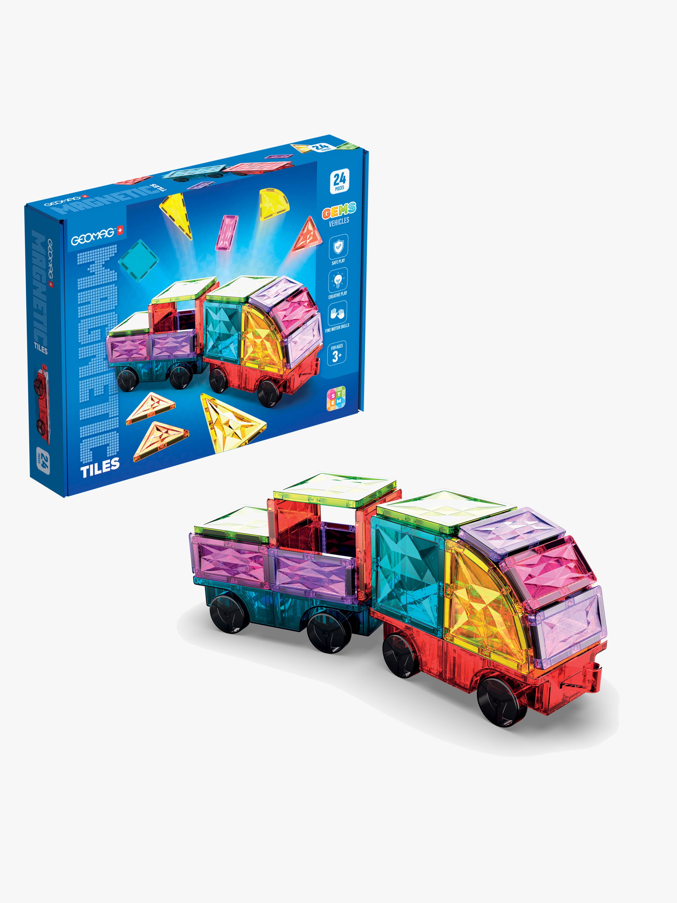 Geomag Magnetischer Bausatz Fahrzeug 24 Teile