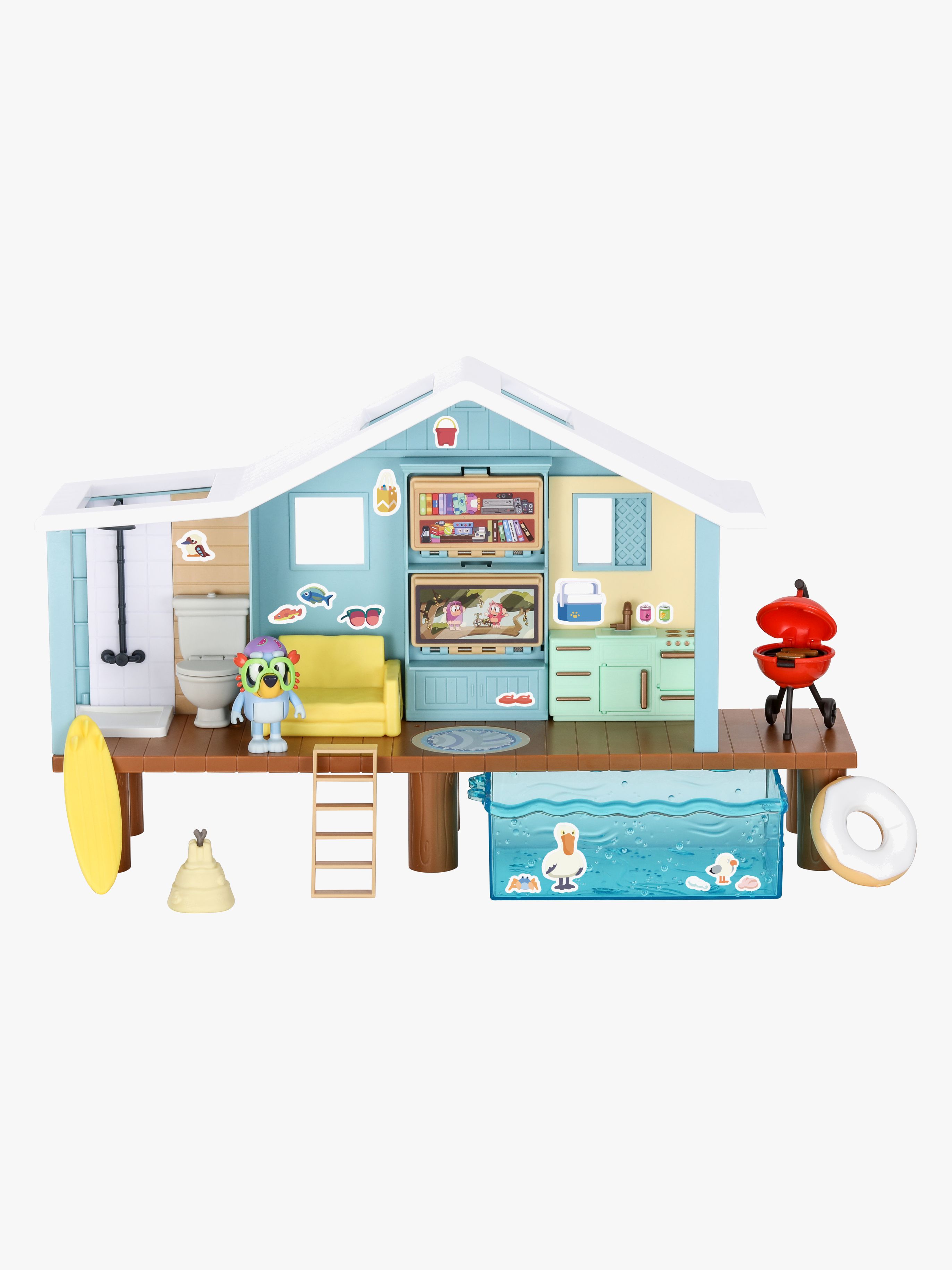 Bluey Strandhaus mit Figur