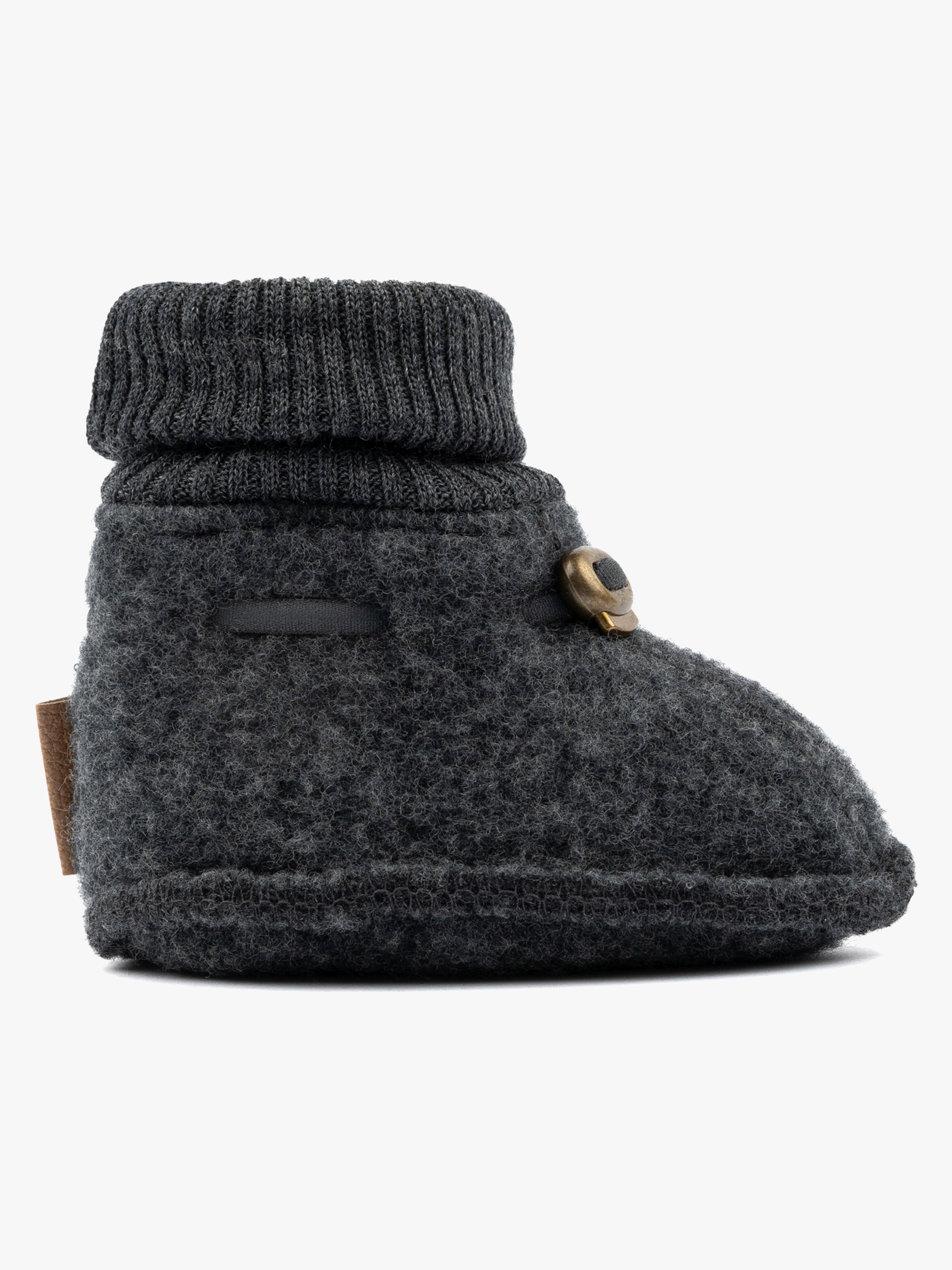 Mikk-Line Überziehschuhe Merinowolle, Anthracite Melange, 62-68