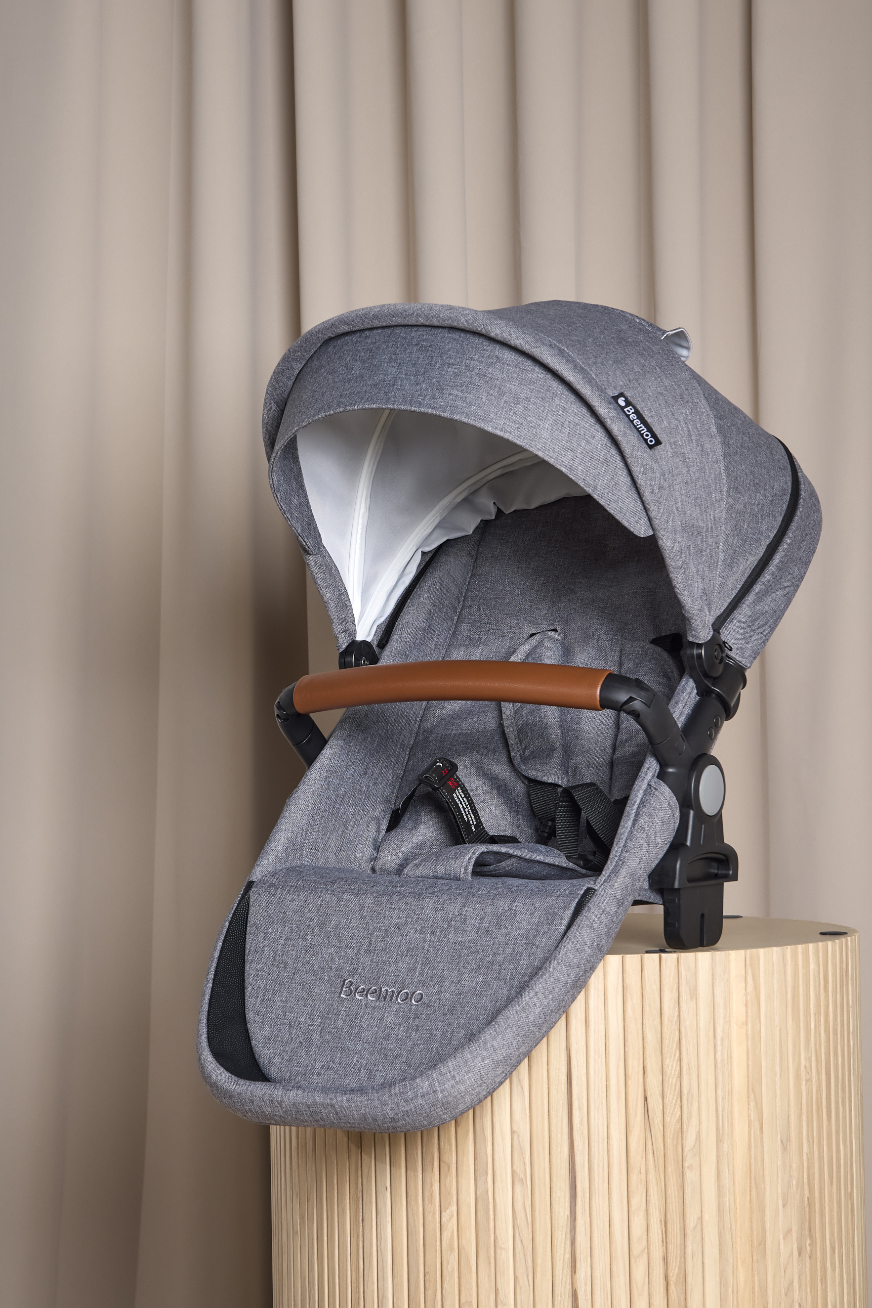 Beemoo Maxi 4 Twin Geschwistersitz, Grey Melange/Black