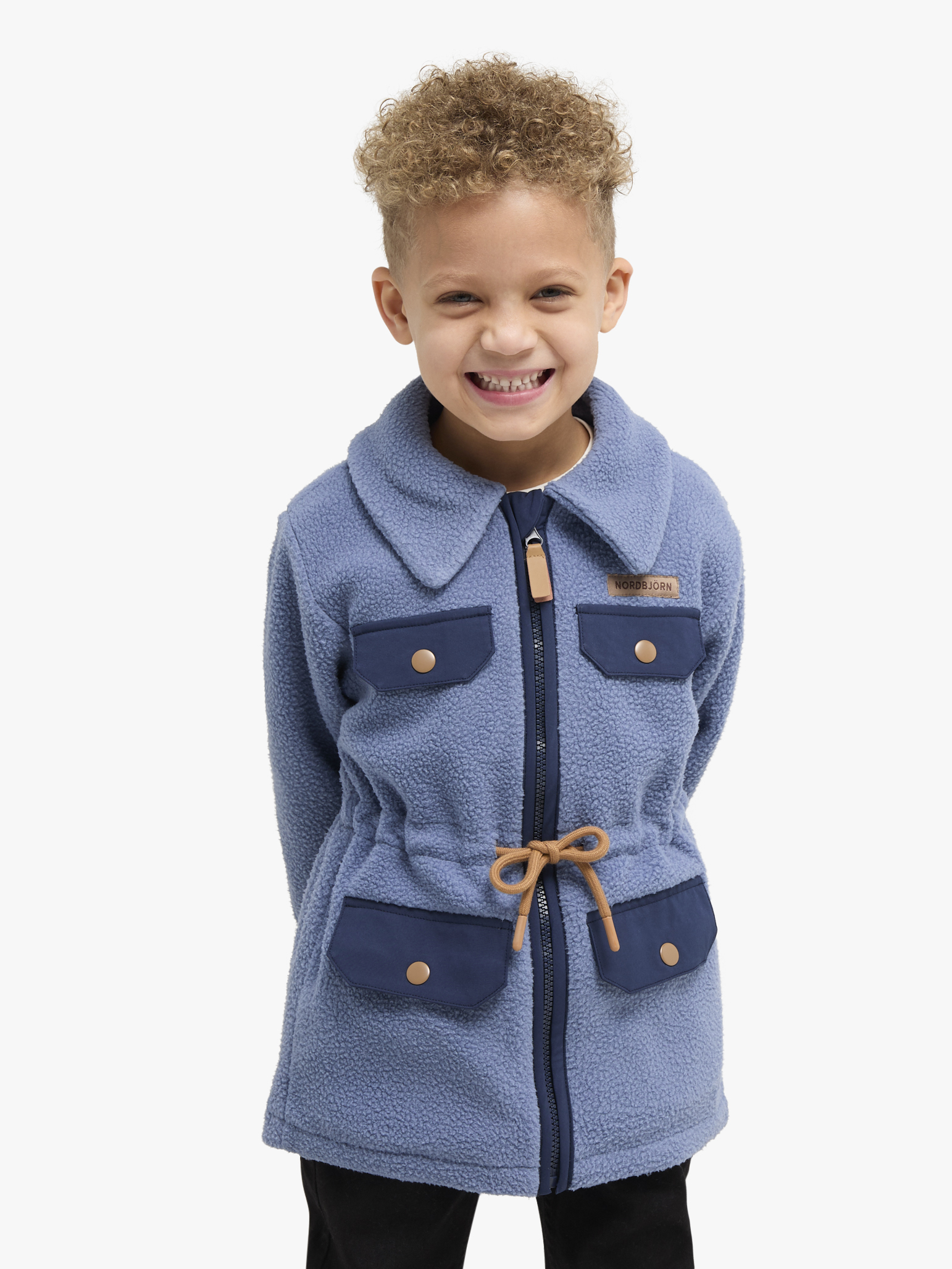 Nordbjörn Sillvik Fleecejacke Winddicht, Blau, 86-92