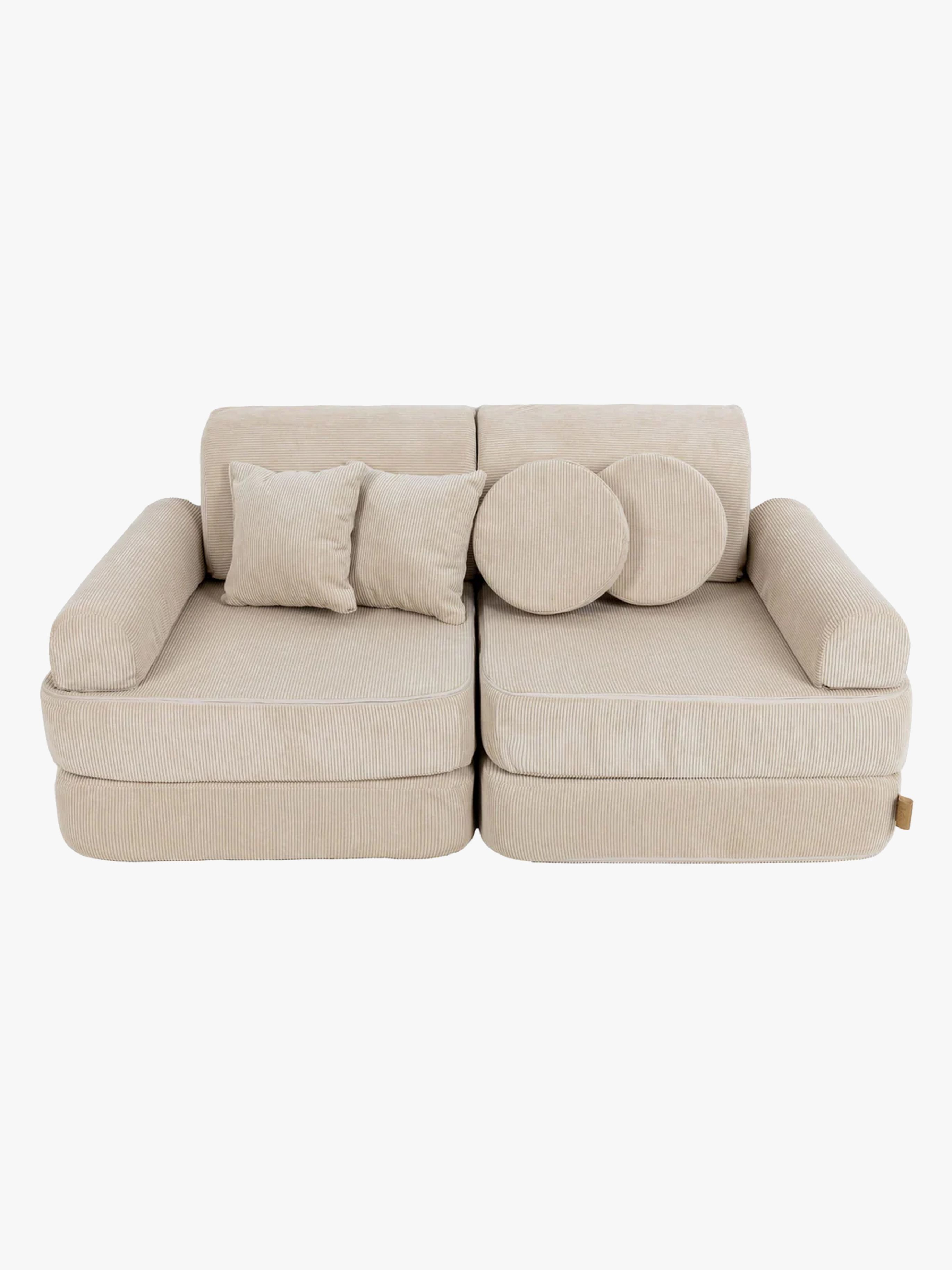 Meowbaby Play Pocket Baubares Sofa, Ecru, Kindersofa, Kindercouch, Kinder