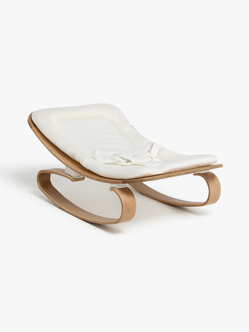 Beemoo PLAY Nordic Babywippe, White/Wood