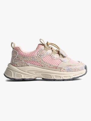 Wheat Arthur Sneaker, Blue/Flowers