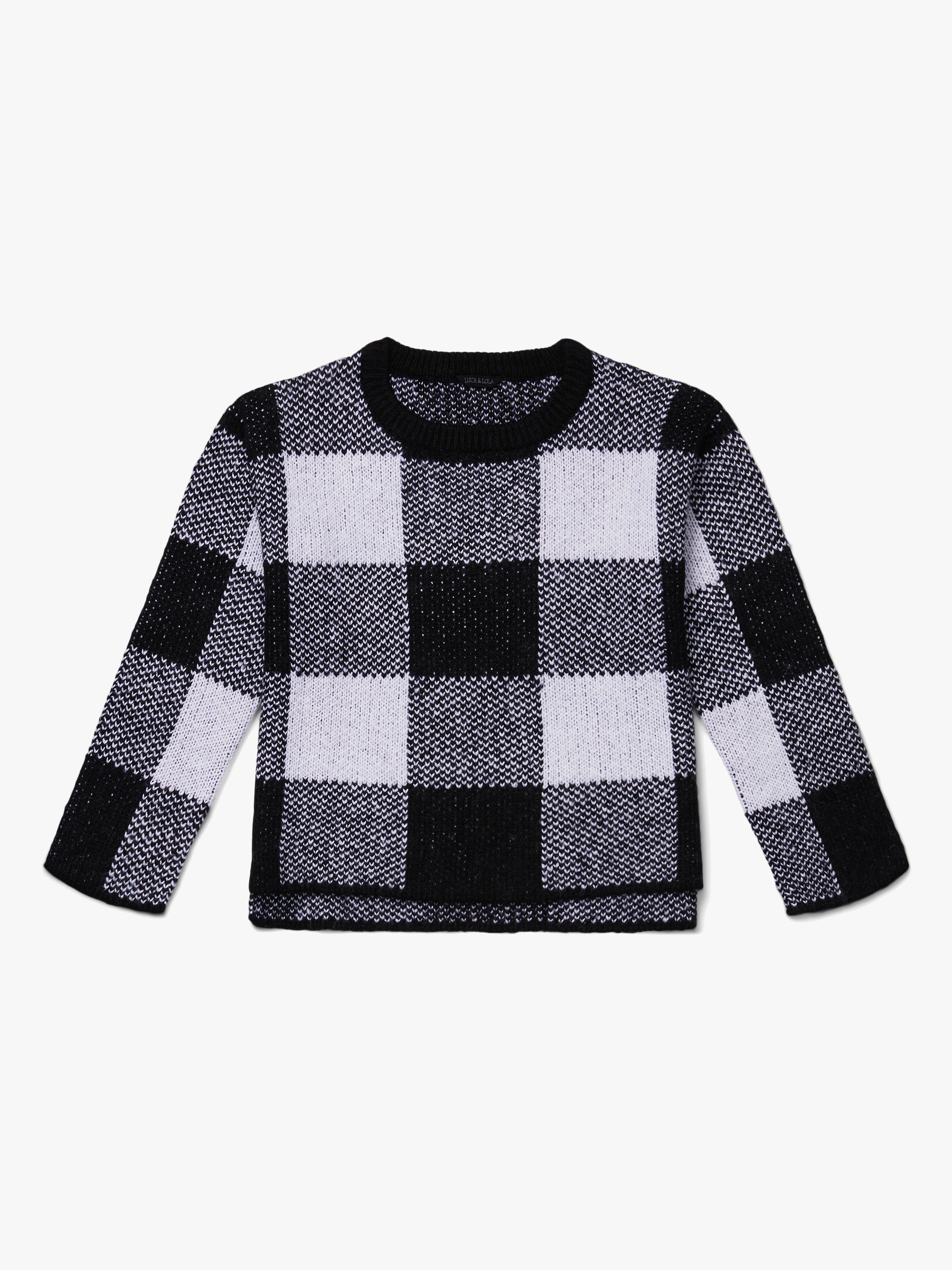 Luca &  Lola Venezia Pullover, White/Black 122-128