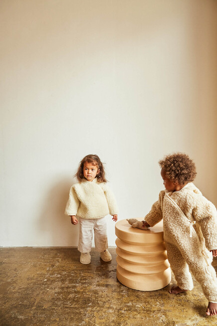 BINIBAMBA Merino Snuggle-Jacke, Milk