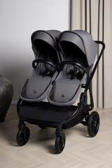 Beemoo Pro Twin 2 Geschwisterwagen, Mocha Grey