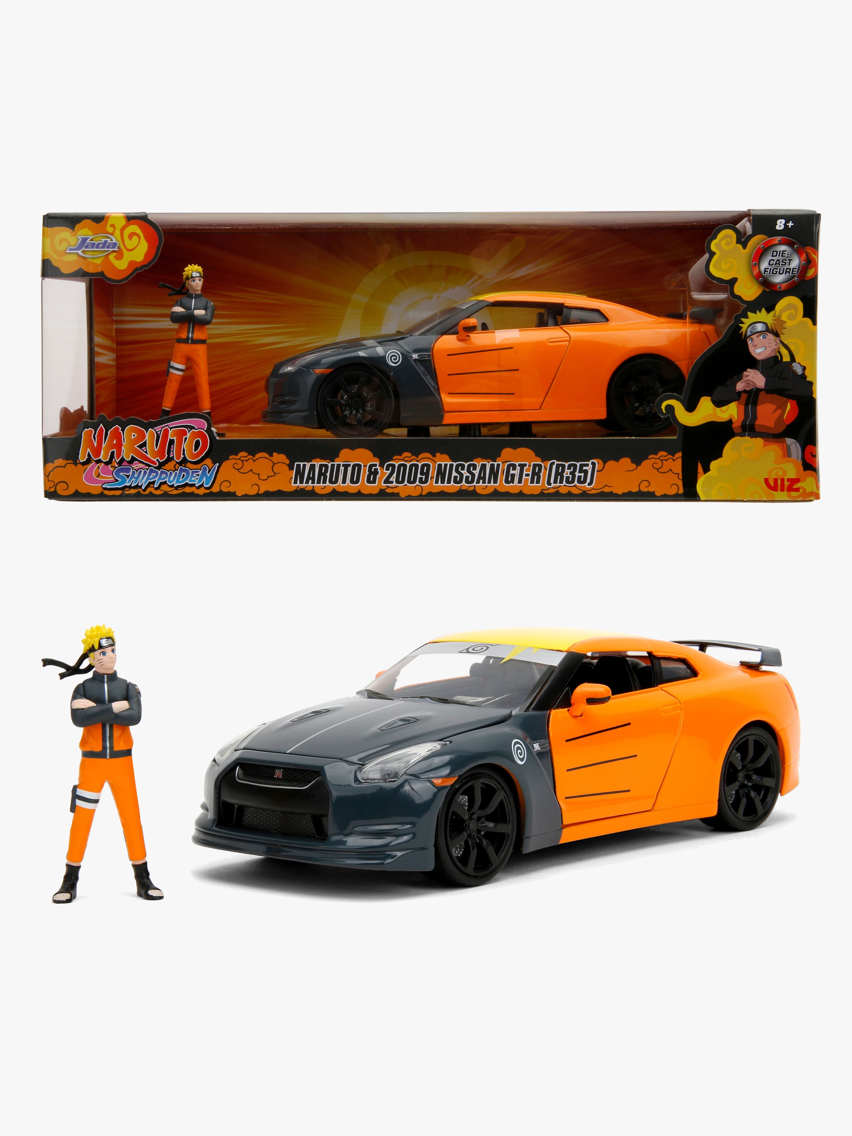 Nissan GT-R 2009 Auto mit Naruto Figur