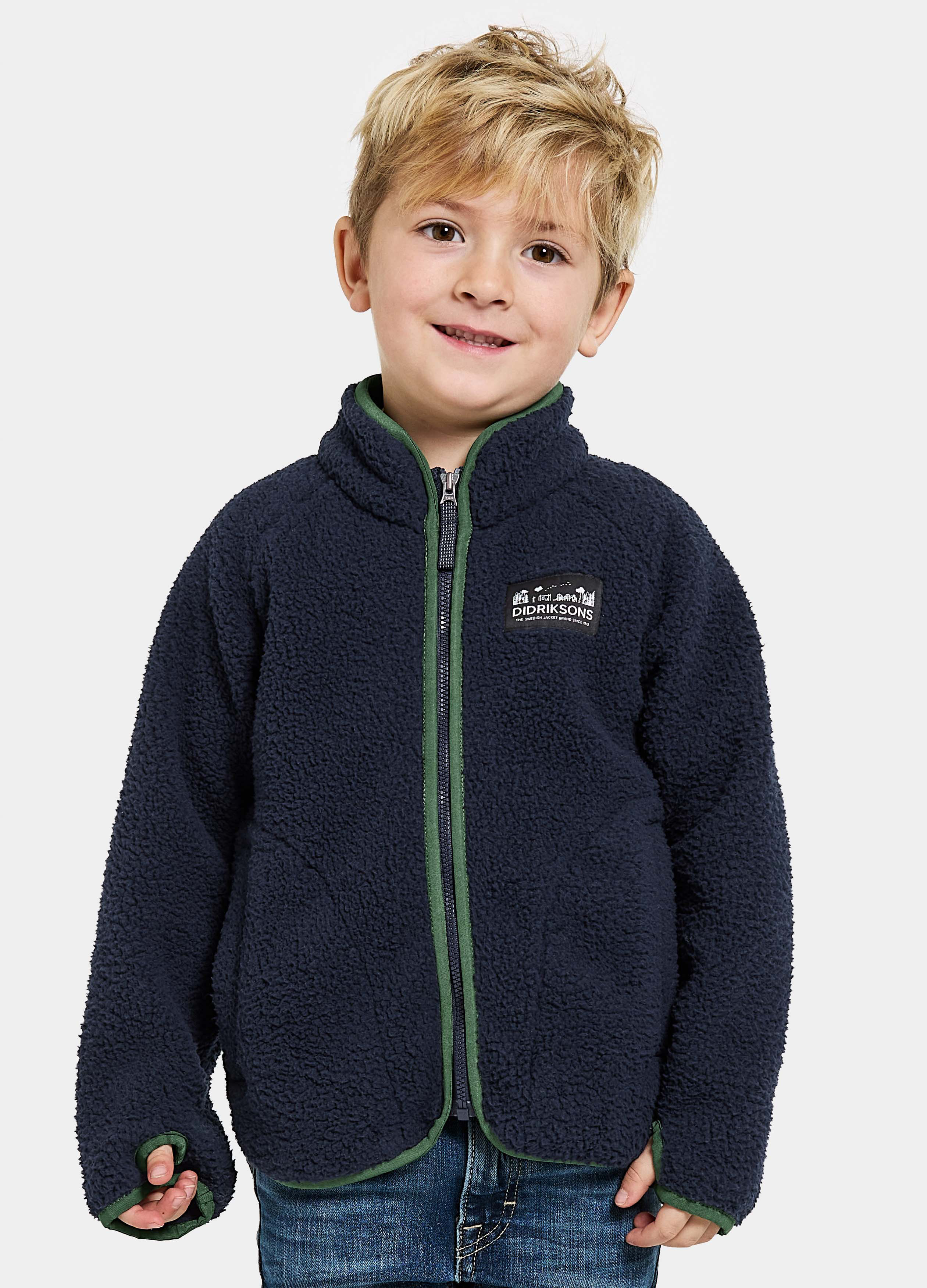 Didriksons Gibbs Fleecejacke, Navy, 120