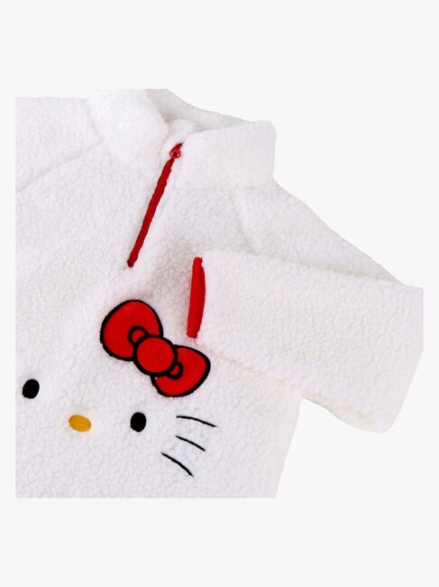 Hello Kitty Teddyfleece-Pulli, Weiß